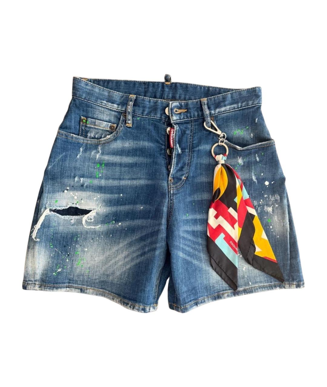DSQUARED2 Темно-синие деним шорты, фото 1