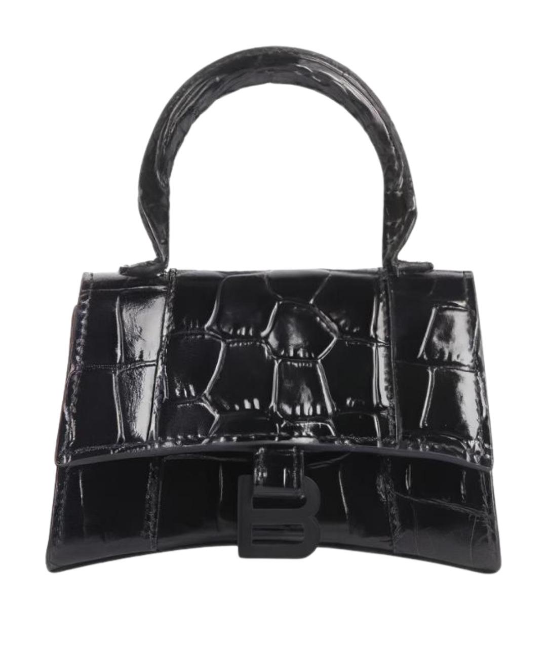 BALENCIAGA Черная кожаная сумка через плечо, фото 1