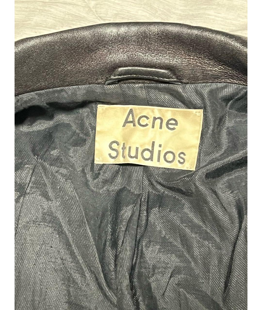 ACNE STUDIOS Черная кожаная куртка, фото 5