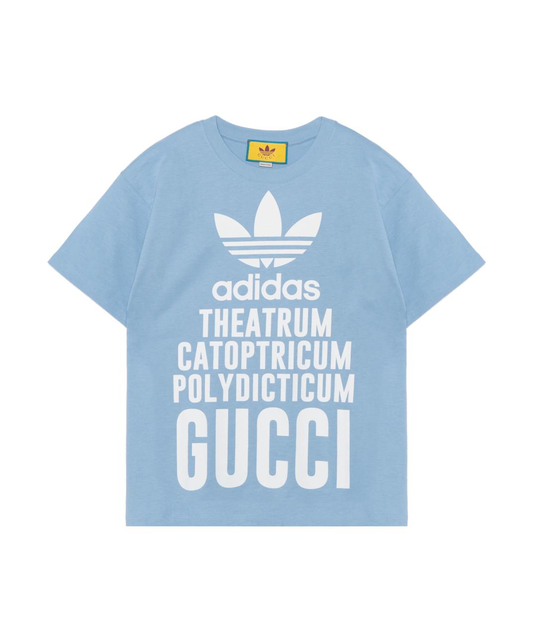 GUCCI Синяя хлопковая футболка, фото 1