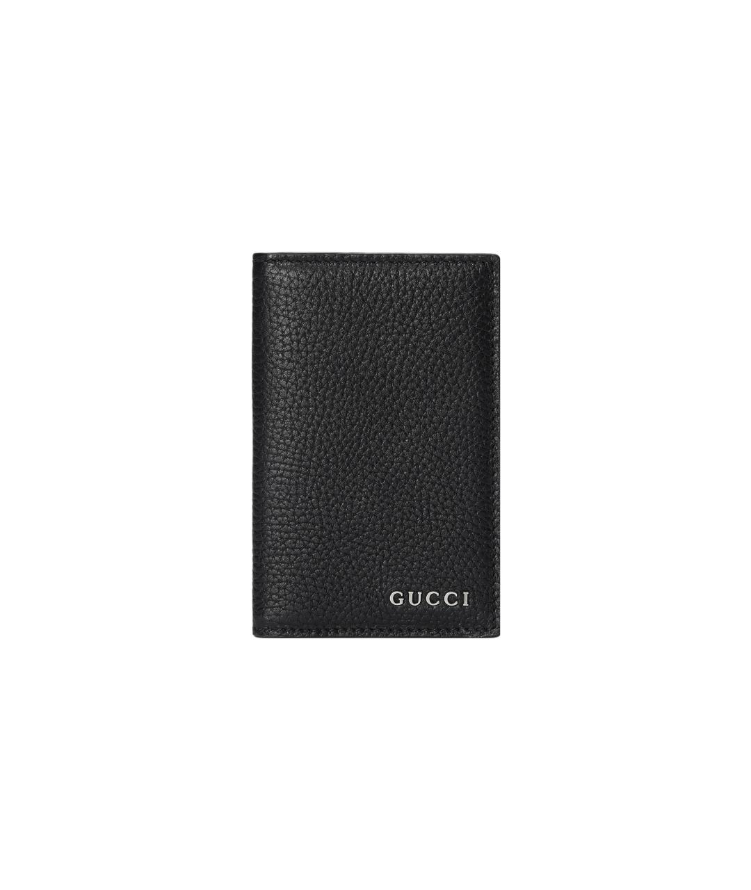 GUCCI Черный кожаный кардхолдер, фото 1