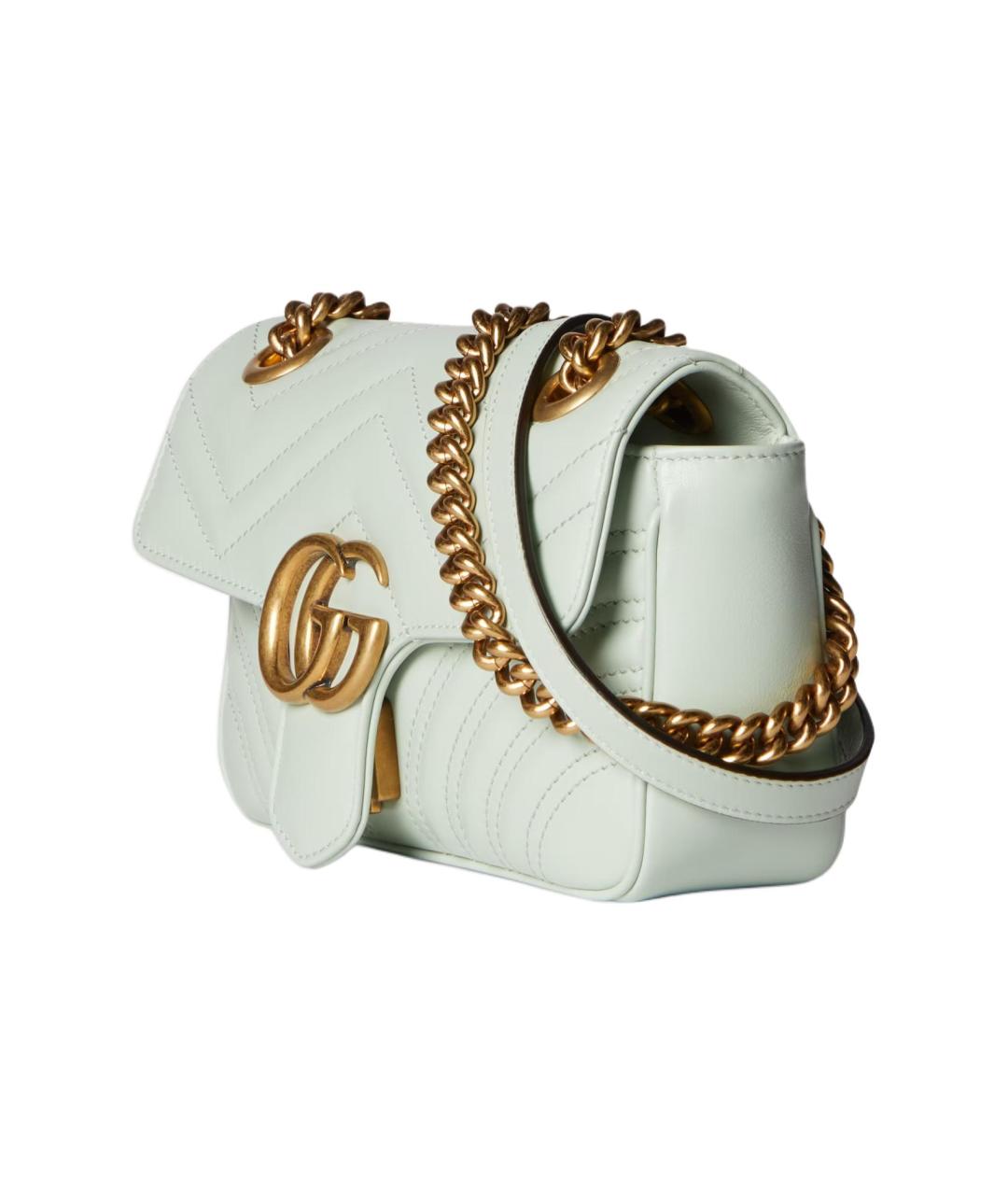 GUCCI Салатовая кожаная сумка через плечо, фото 2