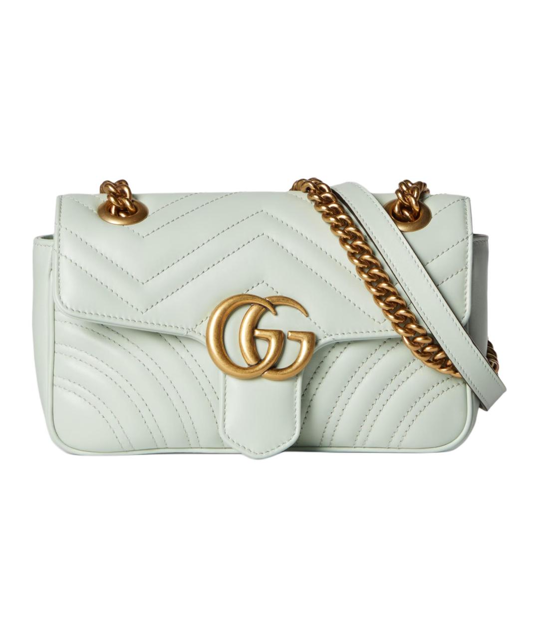 GUCCI Салатовая кожаная сумка через плечо, фото 1