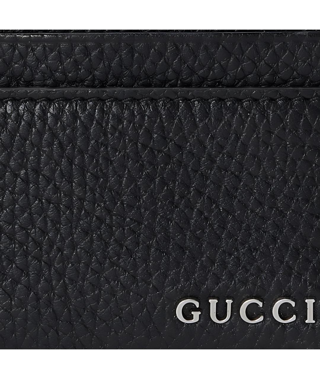 GUCCI Черный кожаный кардхолдер, фото 5