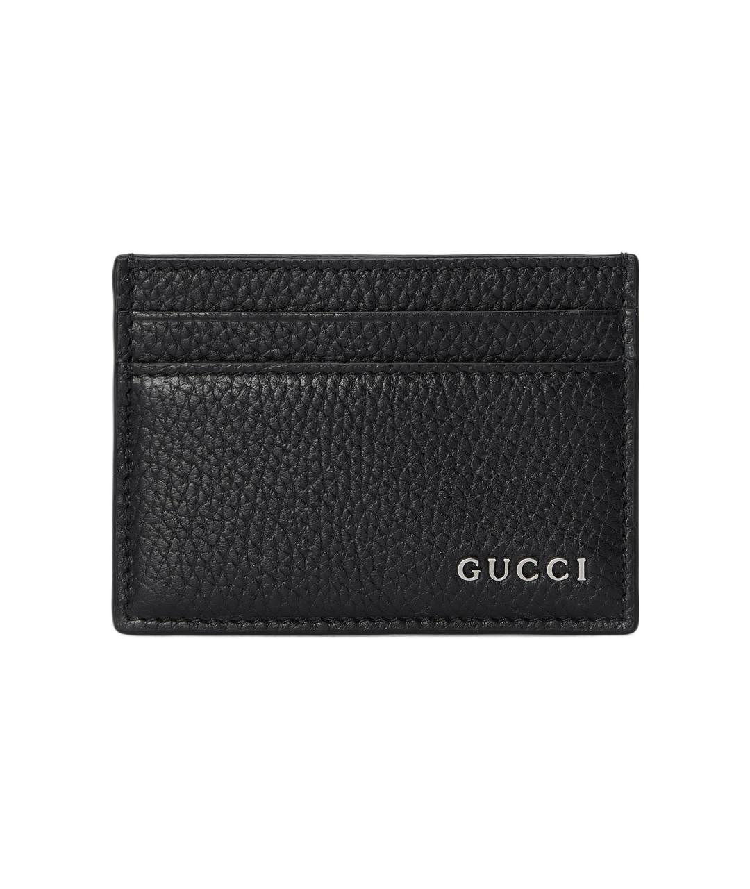 GUCCI Черный кожаный кардхолдер, фото 1