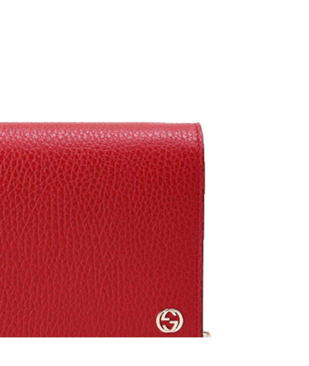 GUCCI Красный кожаный кошелек, фото 4