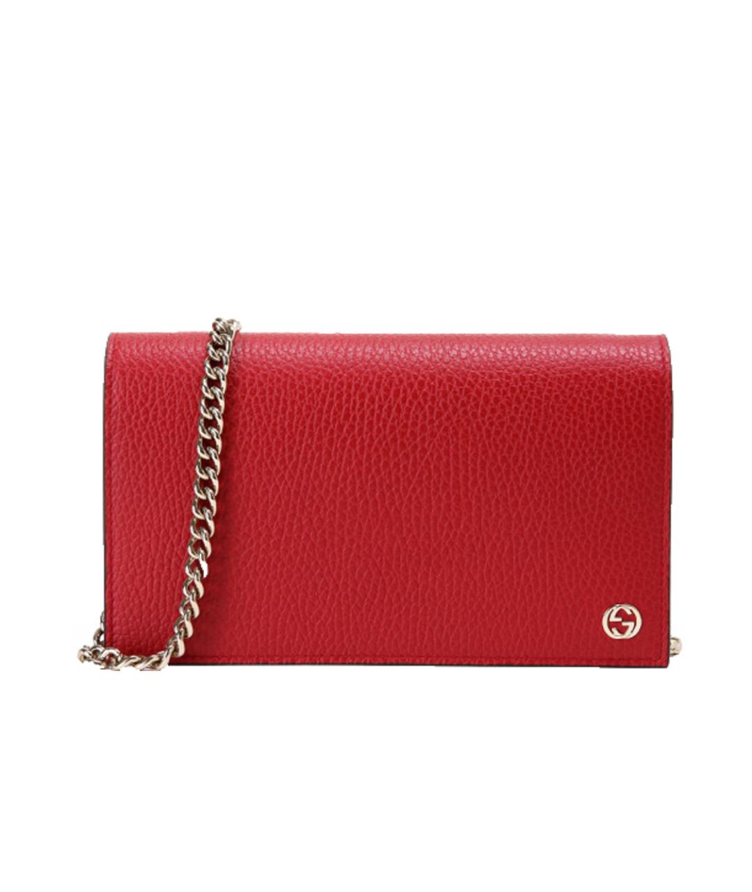 GUCCI Красный кожаный кошелек, фото 1