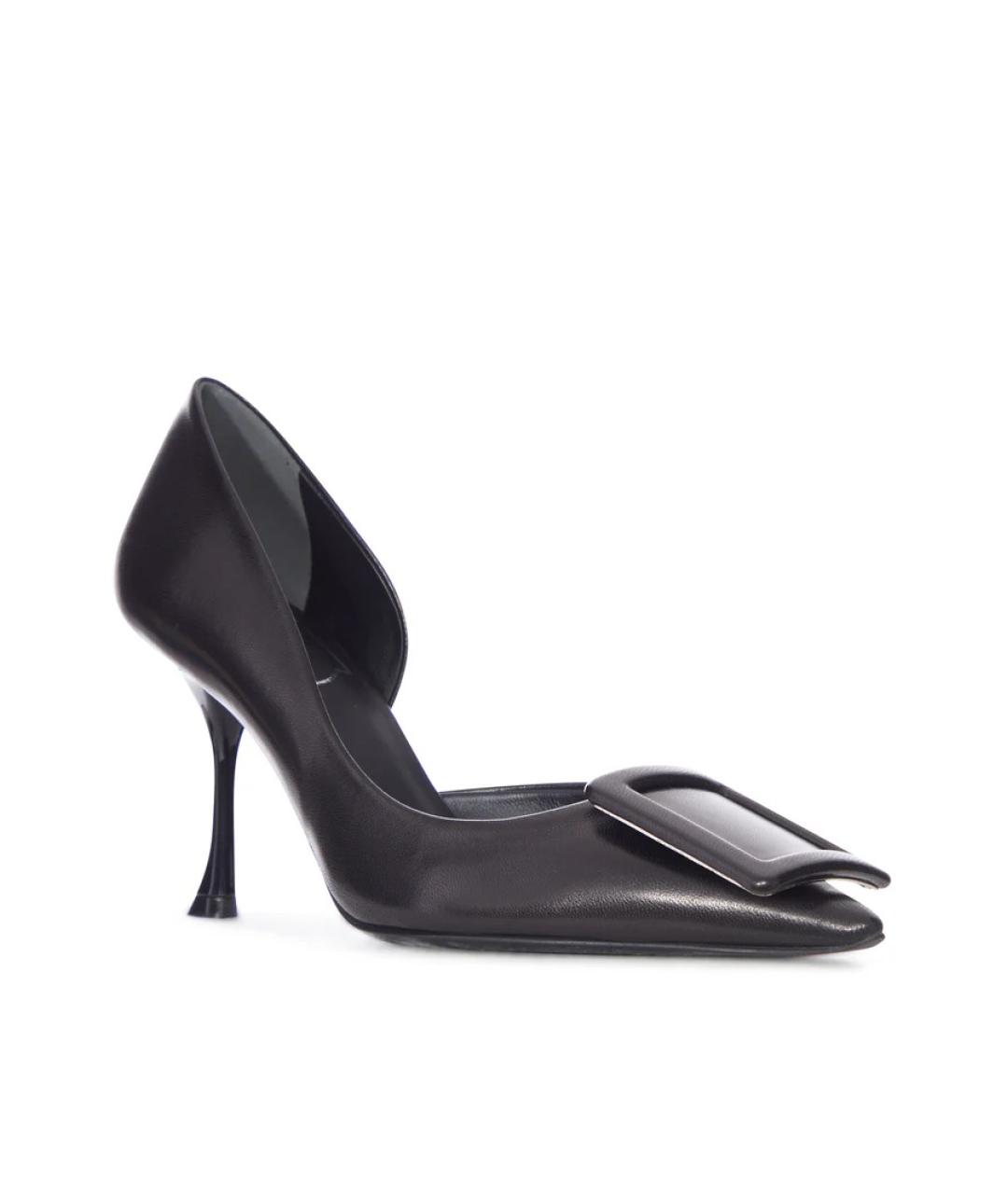 ROGER VIVIER Черные кожаные туфли, фото 3