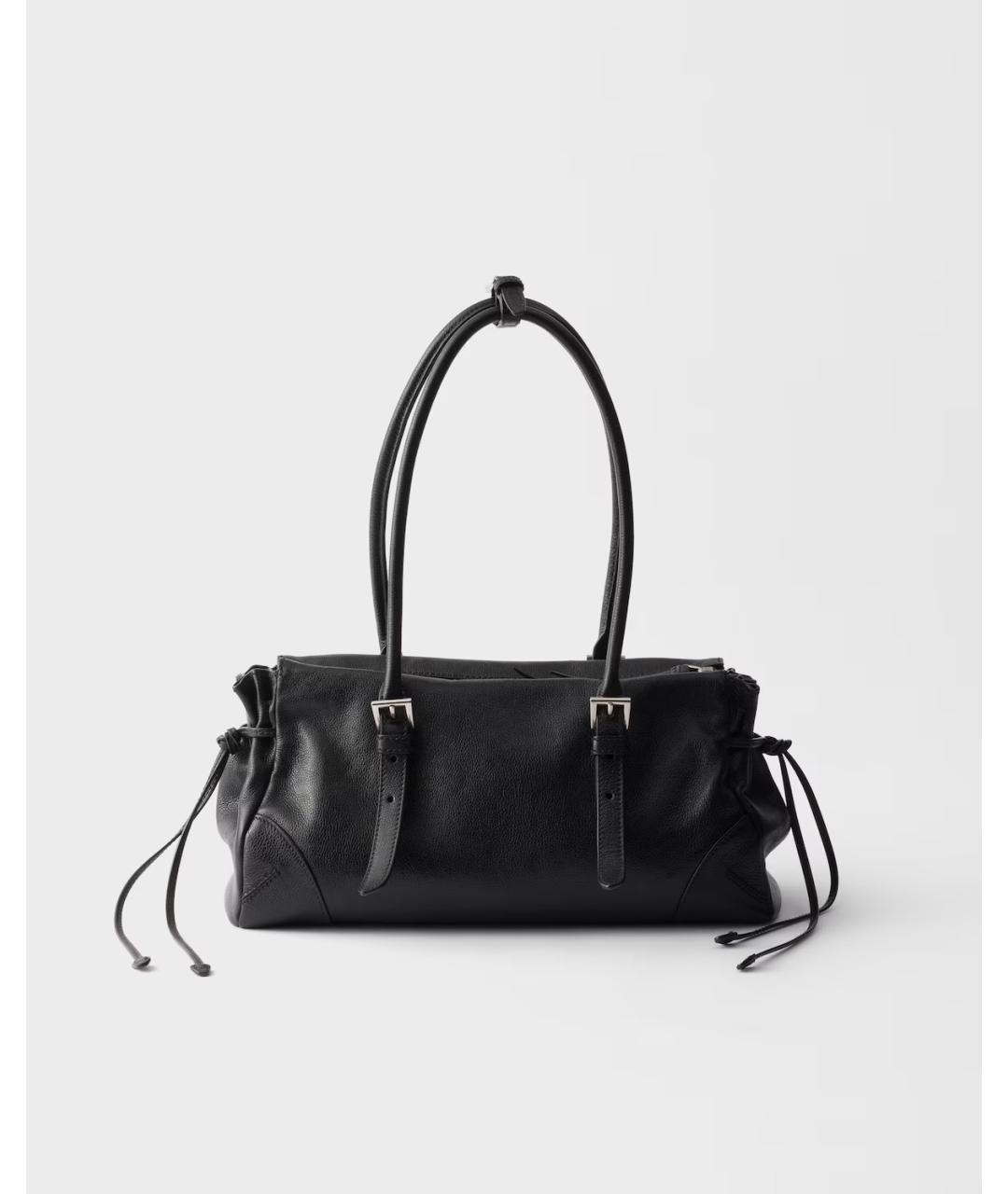 PRADA Черная кожаная сумка через плечо, фото 3