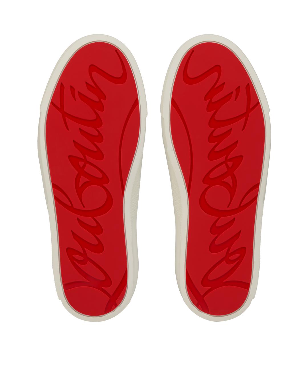 CHRISTIAN LOUBOUTIN Черные текстильные низкие кроссовки / кеды, фото 4