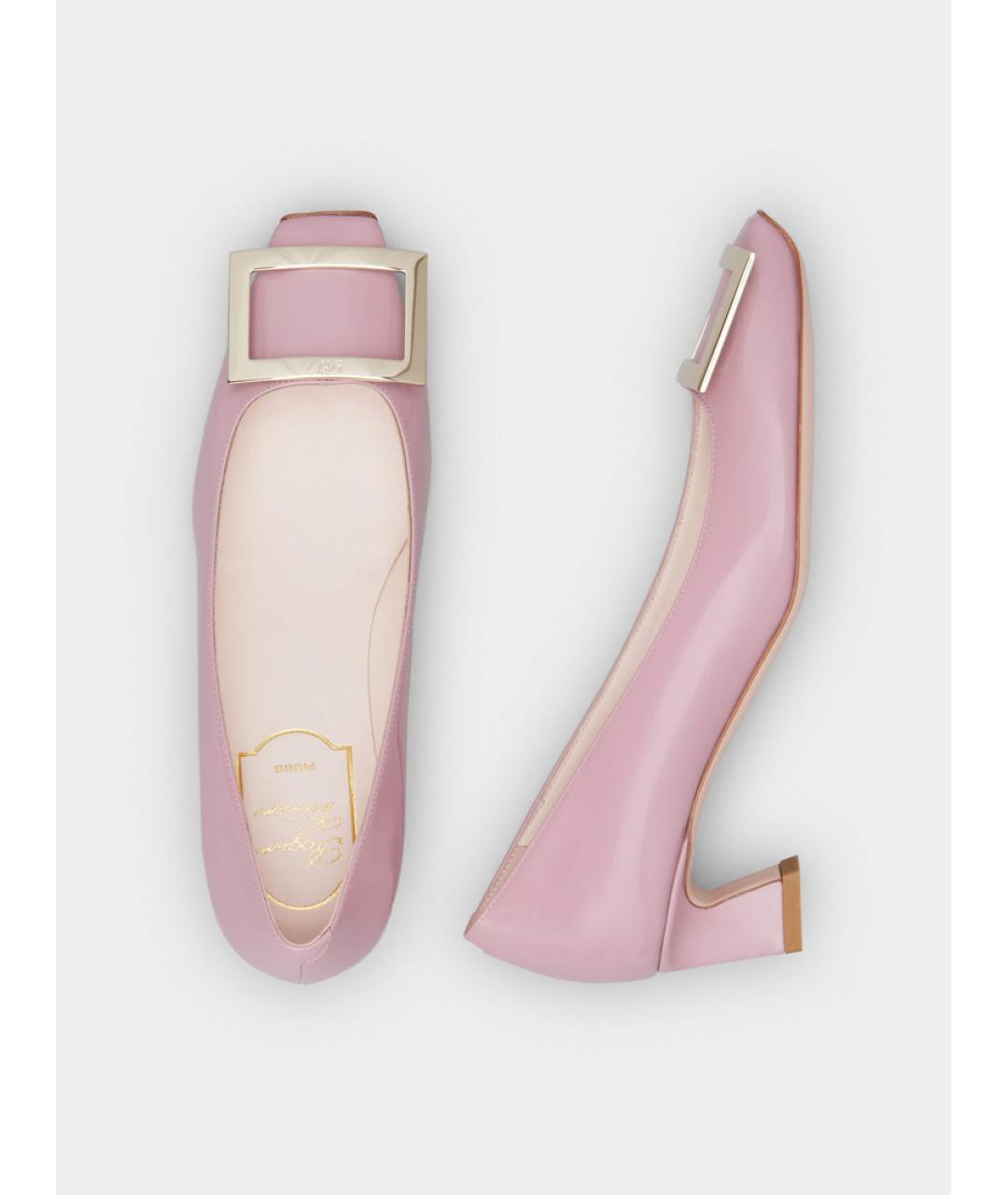 ROGER VIVIER Розовые кожаные туфли, фото 4