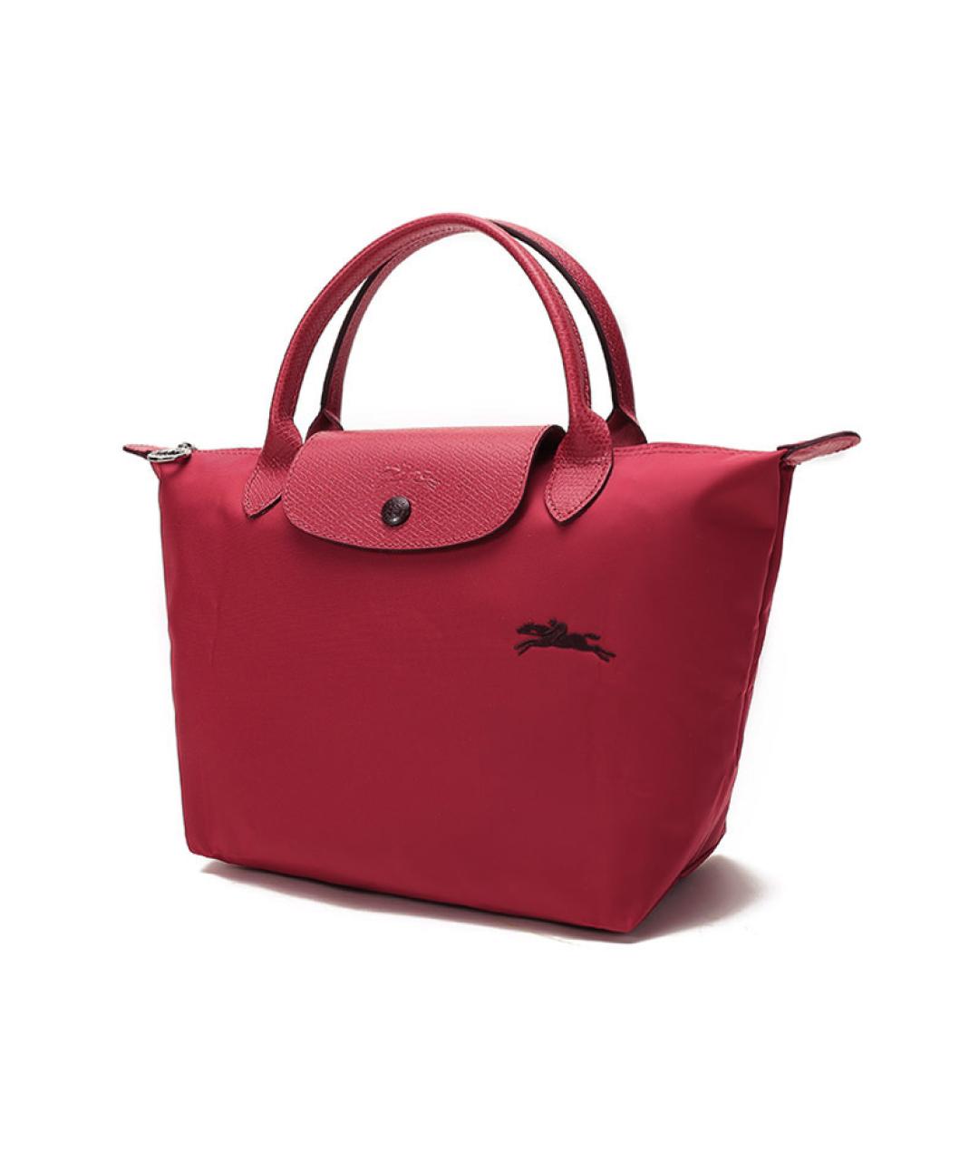 LONGCHAMP Красная синтетическая сумка с короткими ручками, фото 2