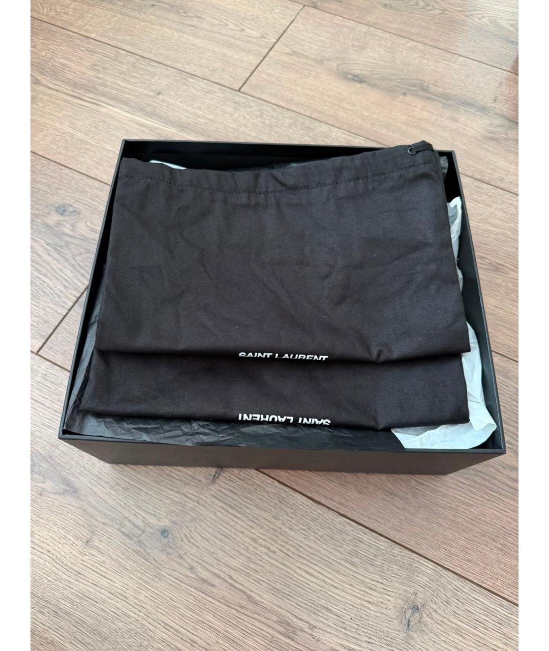 SAINT LAURENT Бежевые босоножки из лакированной кожи, фото 4