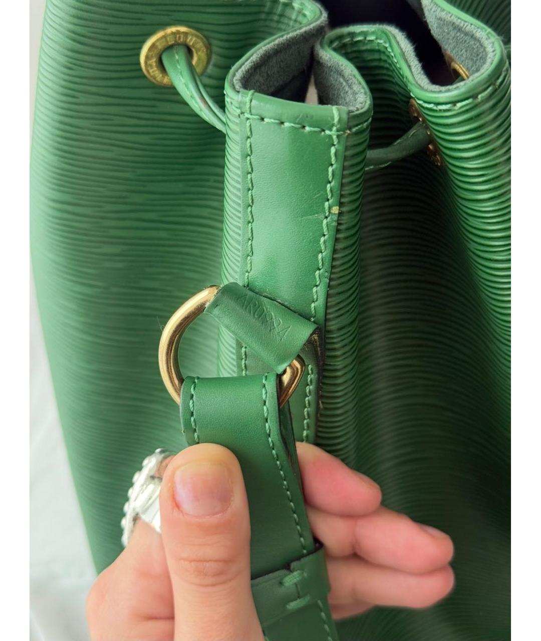 LOUIS VUITTON Зеленая кожаная сумка через плечо, фото 7