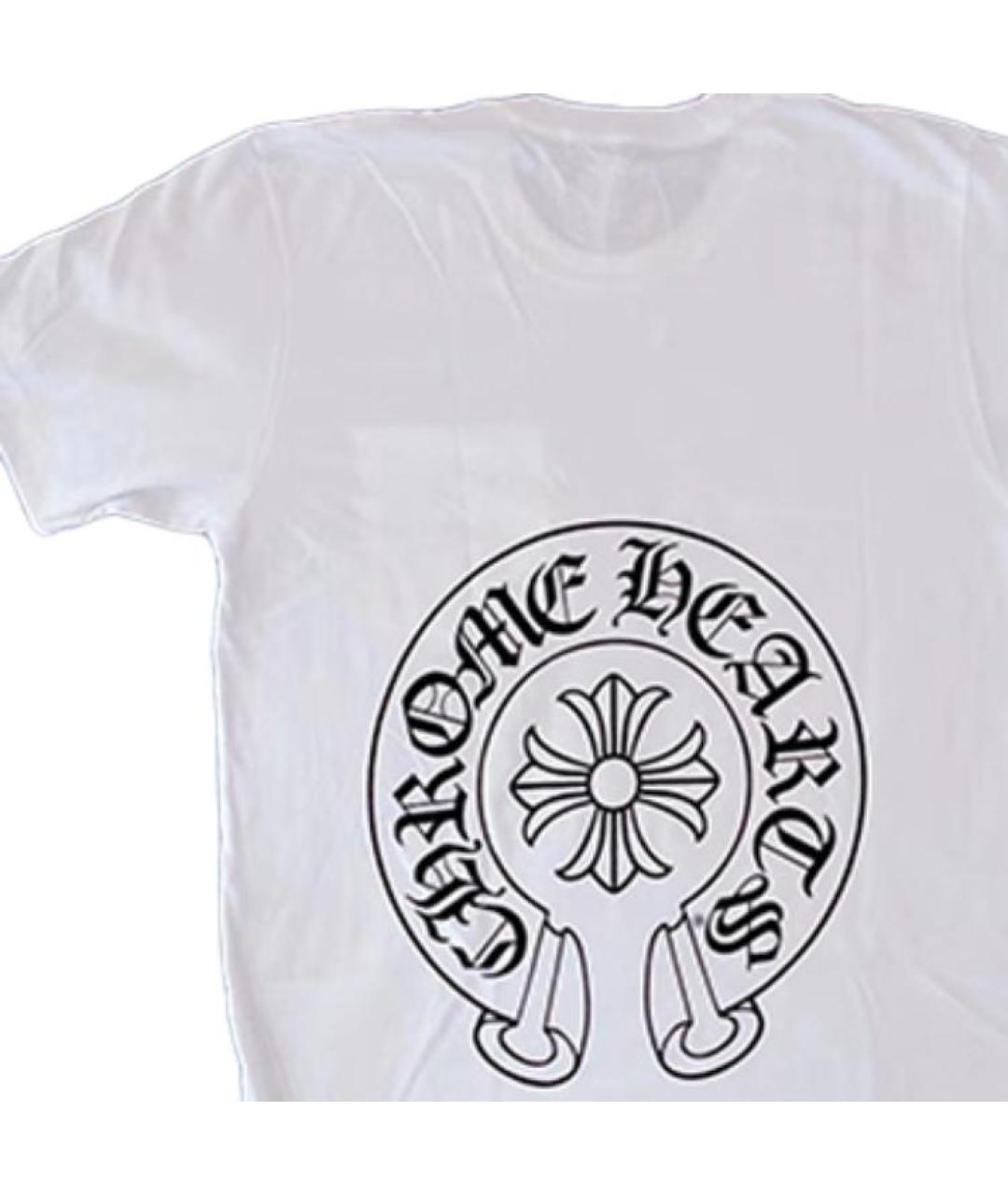 CHROME HEARTS Белая хлопковая футболка, фото 4