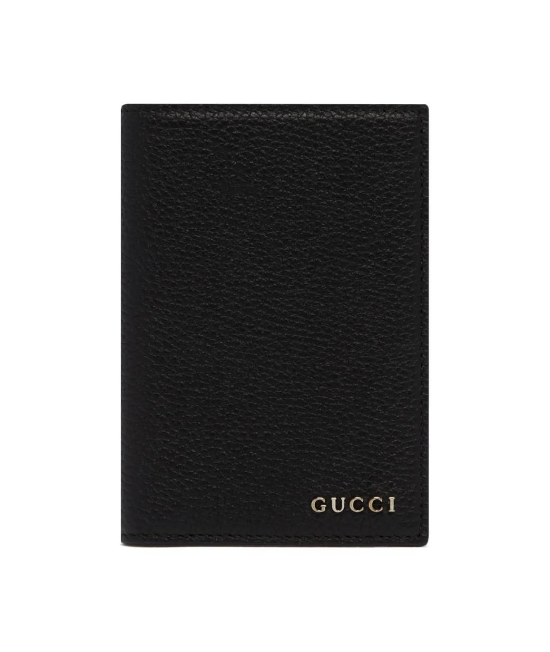 GUCCI Черный кожаный кошелек, фото 1