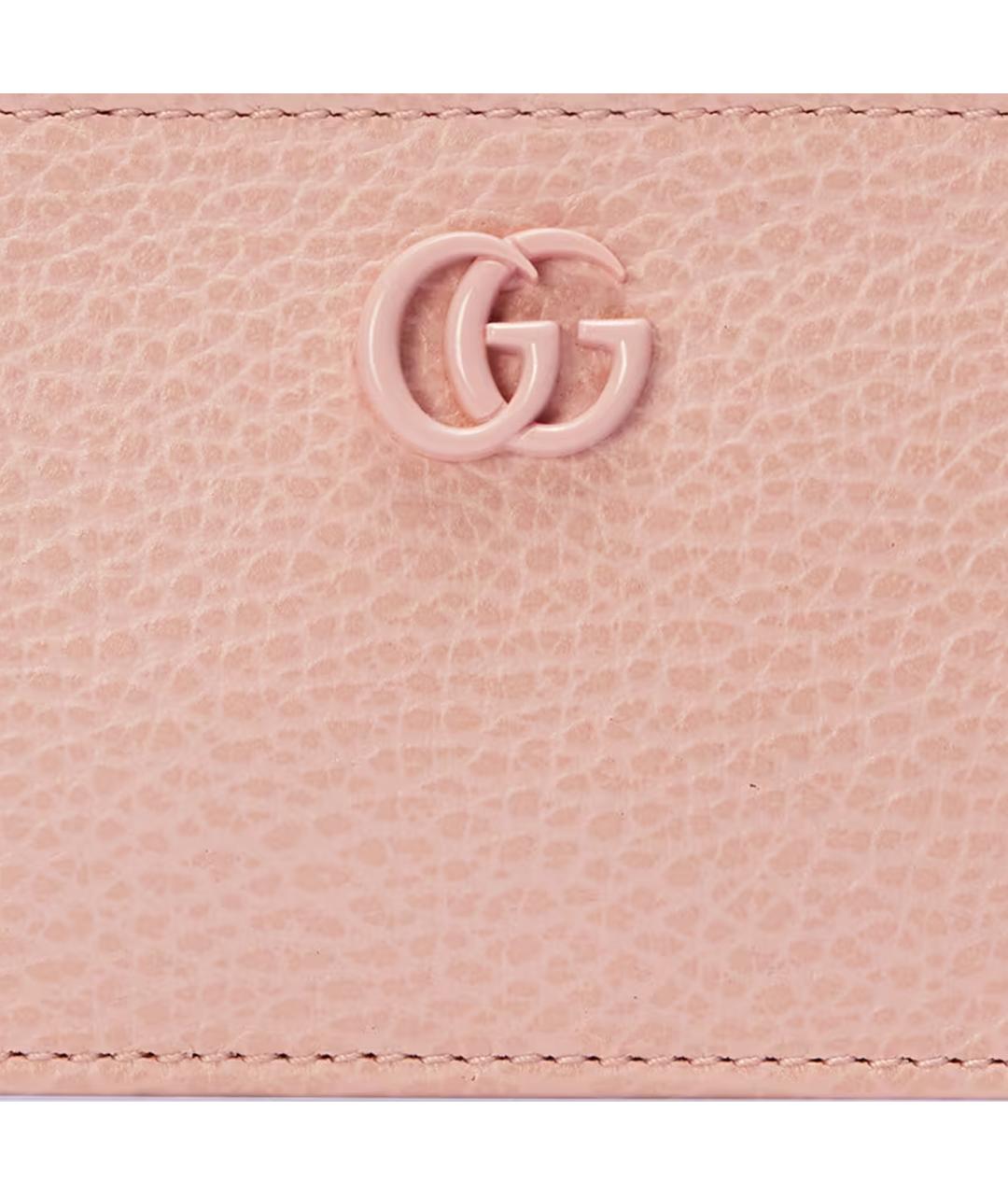 GUCCI Розовый кожаный кардхолдер, фото 5