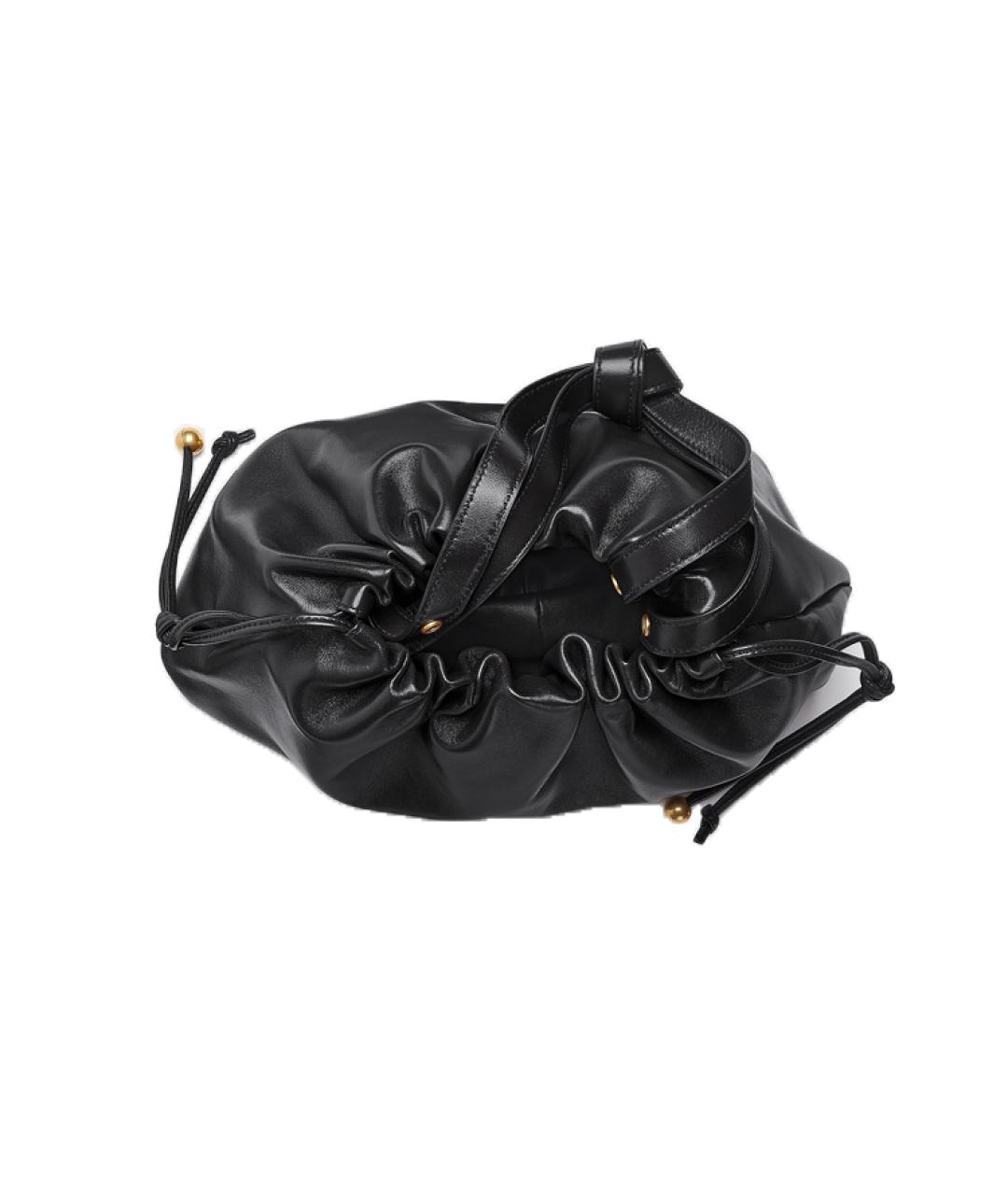 BOTTEGA VENETA Черная кожаная сумка тоут, фото 4