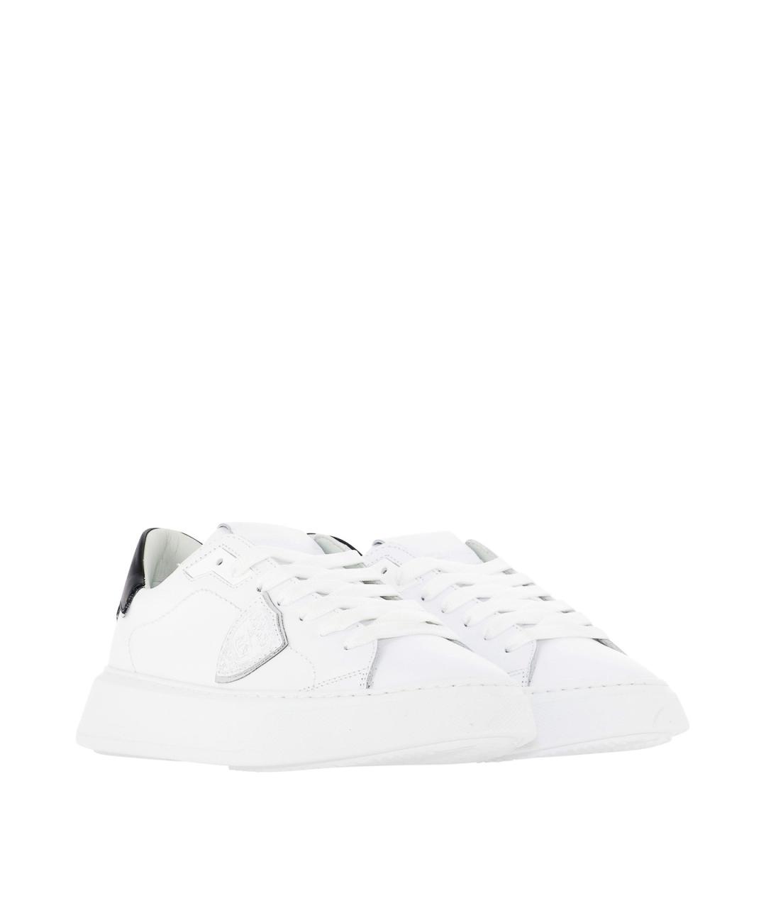 PHILIPPE MODEL Белые кожаные кроссовки, фото 2