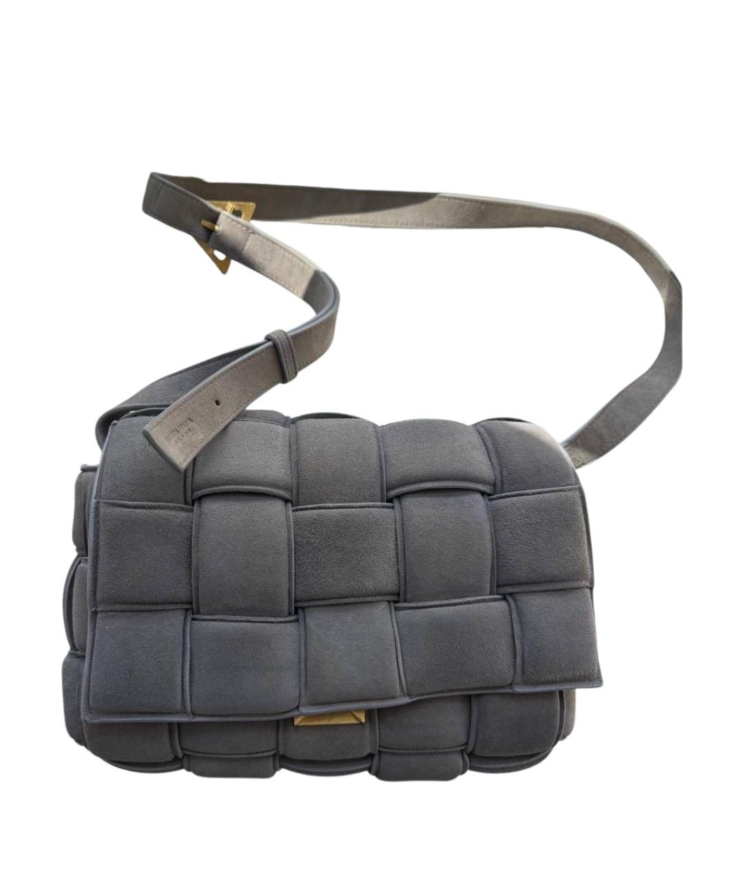 BOTTEGA VENETA Серая замшевая сумка через плечо, фото 1