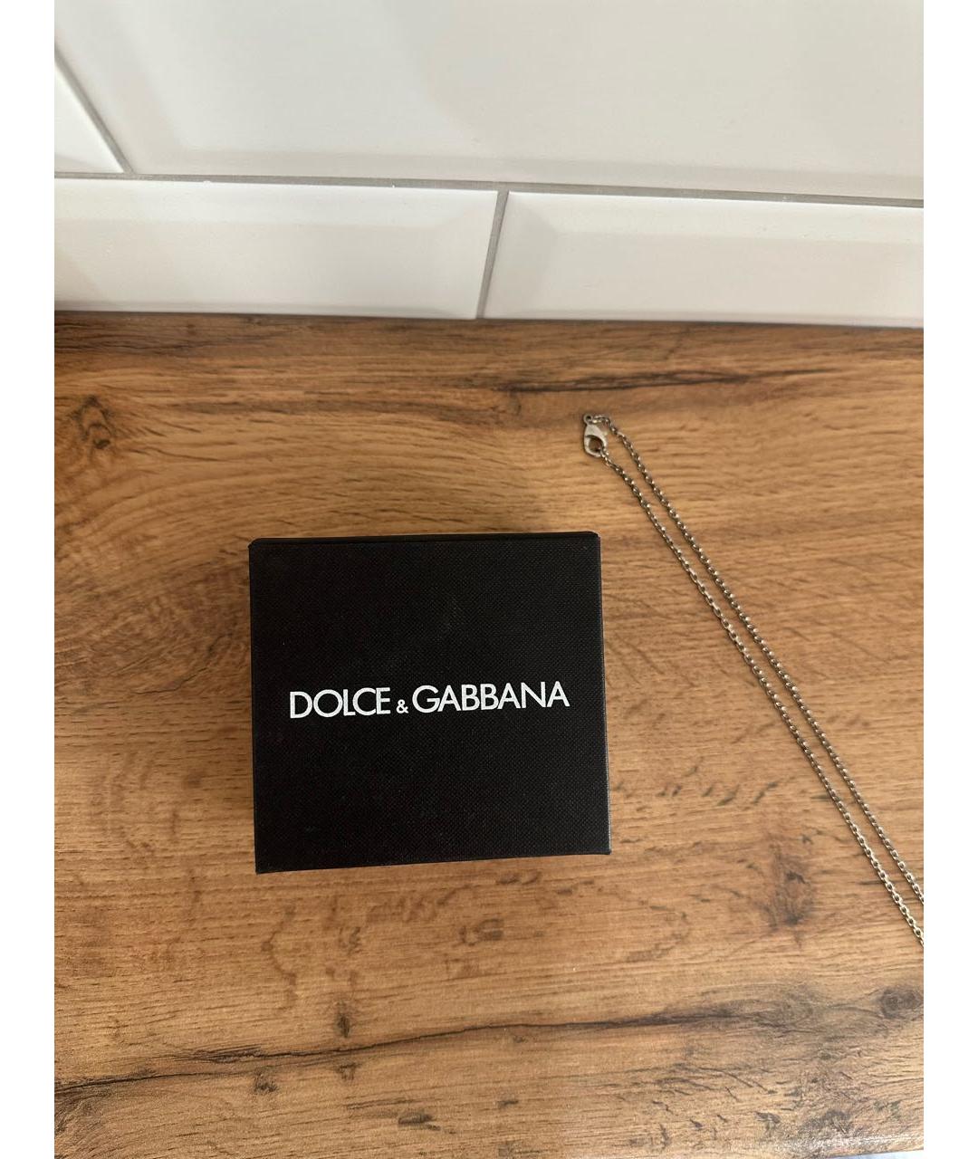 DOLCE&GABBANA Серебряная металлическая подвеска, фото 7