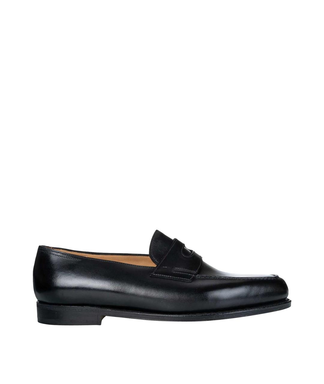 JOHN LOBB Черные кожаные лоферы, фото 1