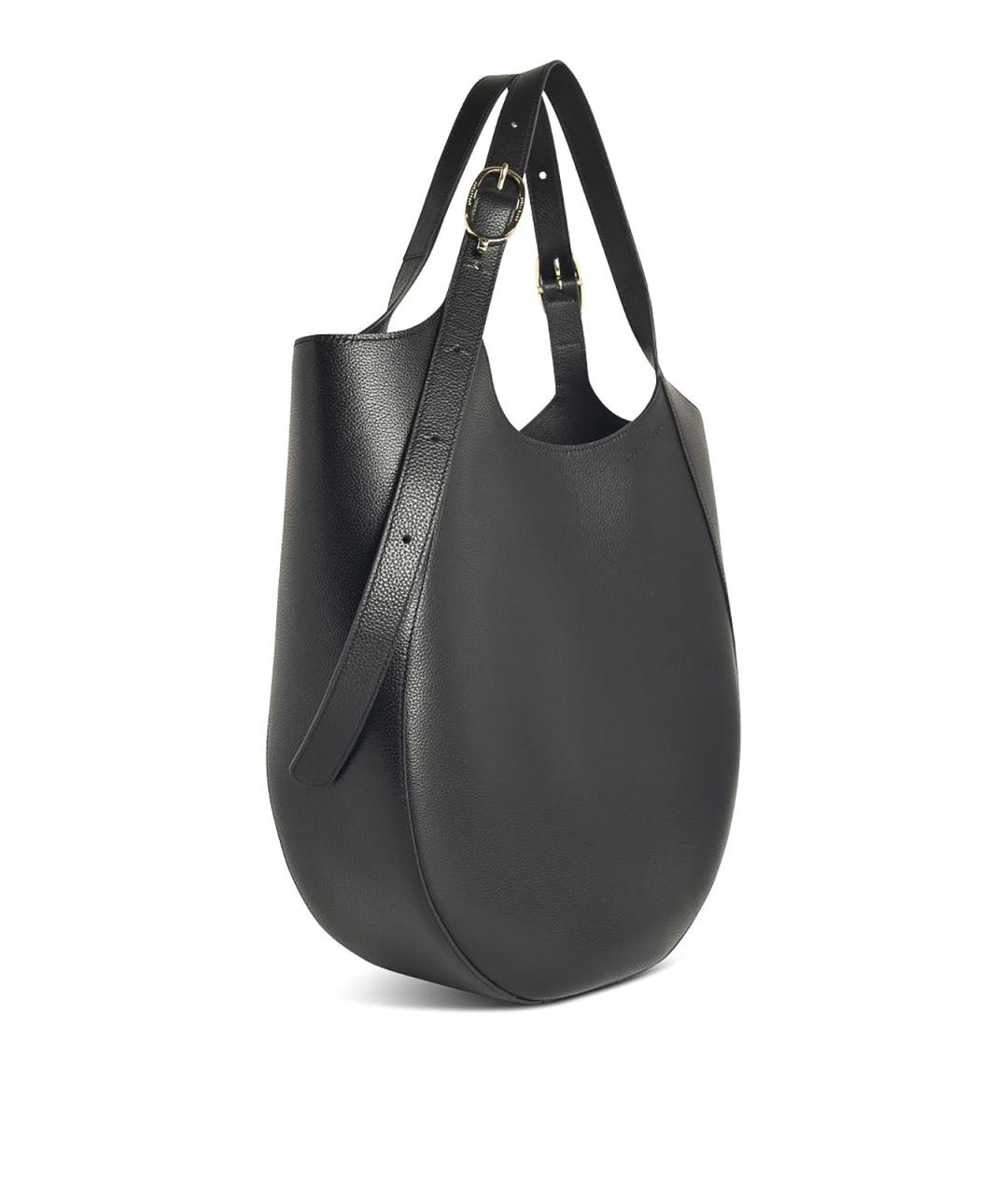 LONGCHAMP Черная кожаная сумка через плечо, фото 2