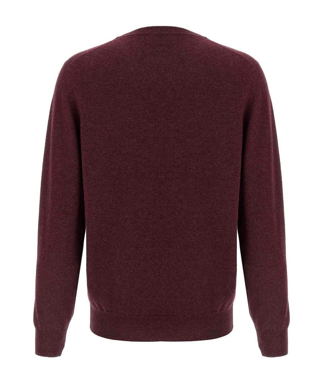 BRUNELLO CUCINELLI Бордовый кашемировый джемпер / свитер, фото 2