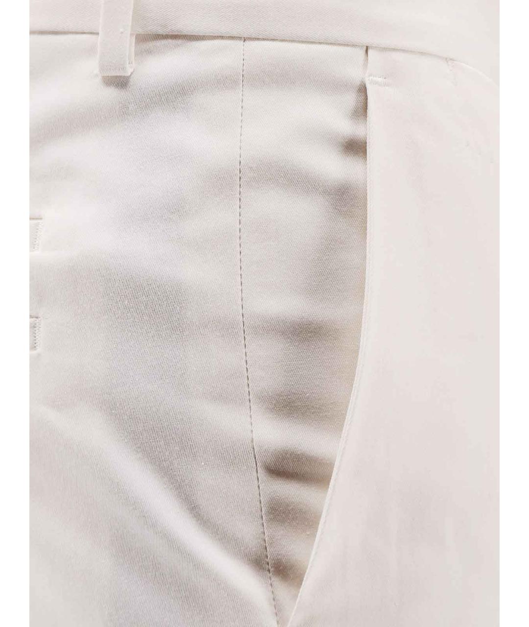 HUGO BOSS Белые хлопковые повседневные брюки, фото 3