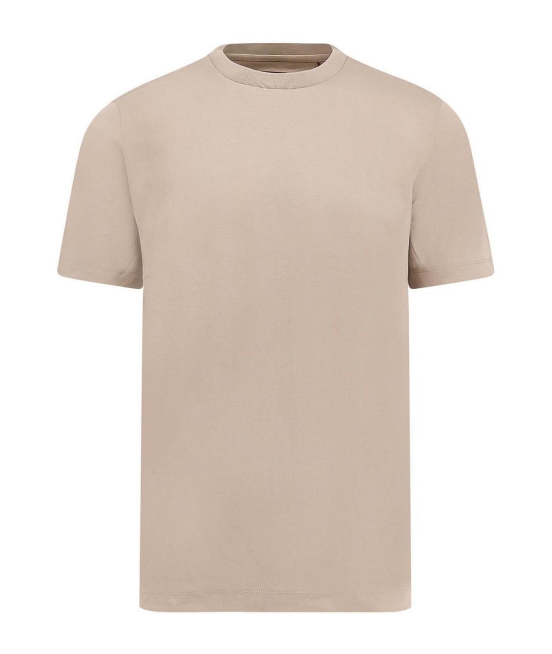 HUGO BOSS Бежевая хлопковая футболка, фото 1