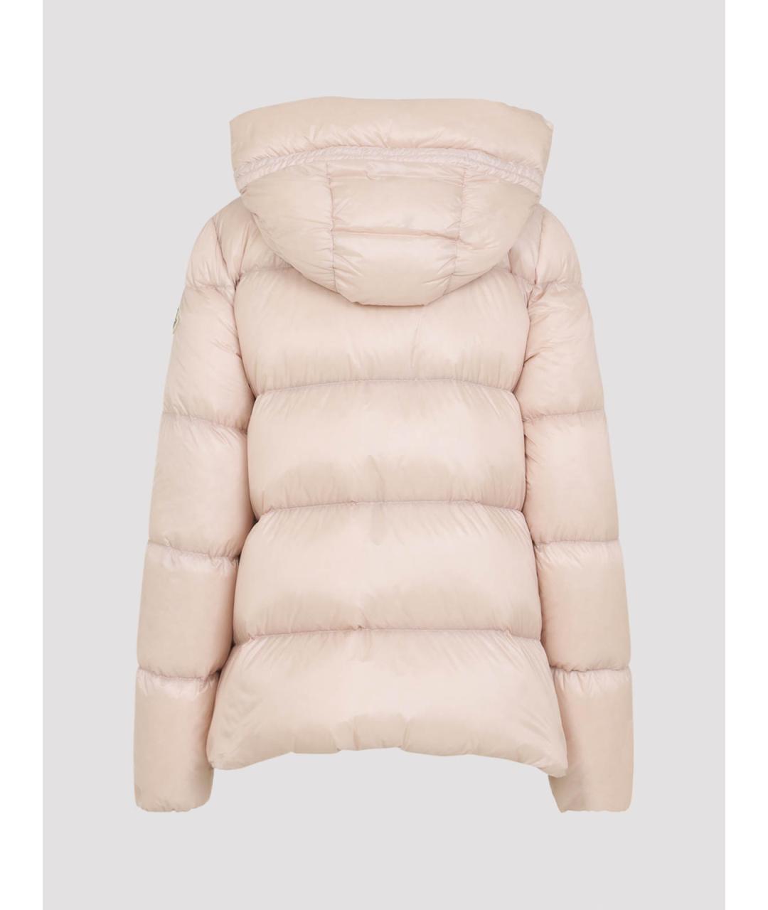 MONCLER Розовый полиамидовый пуховик, фото 2