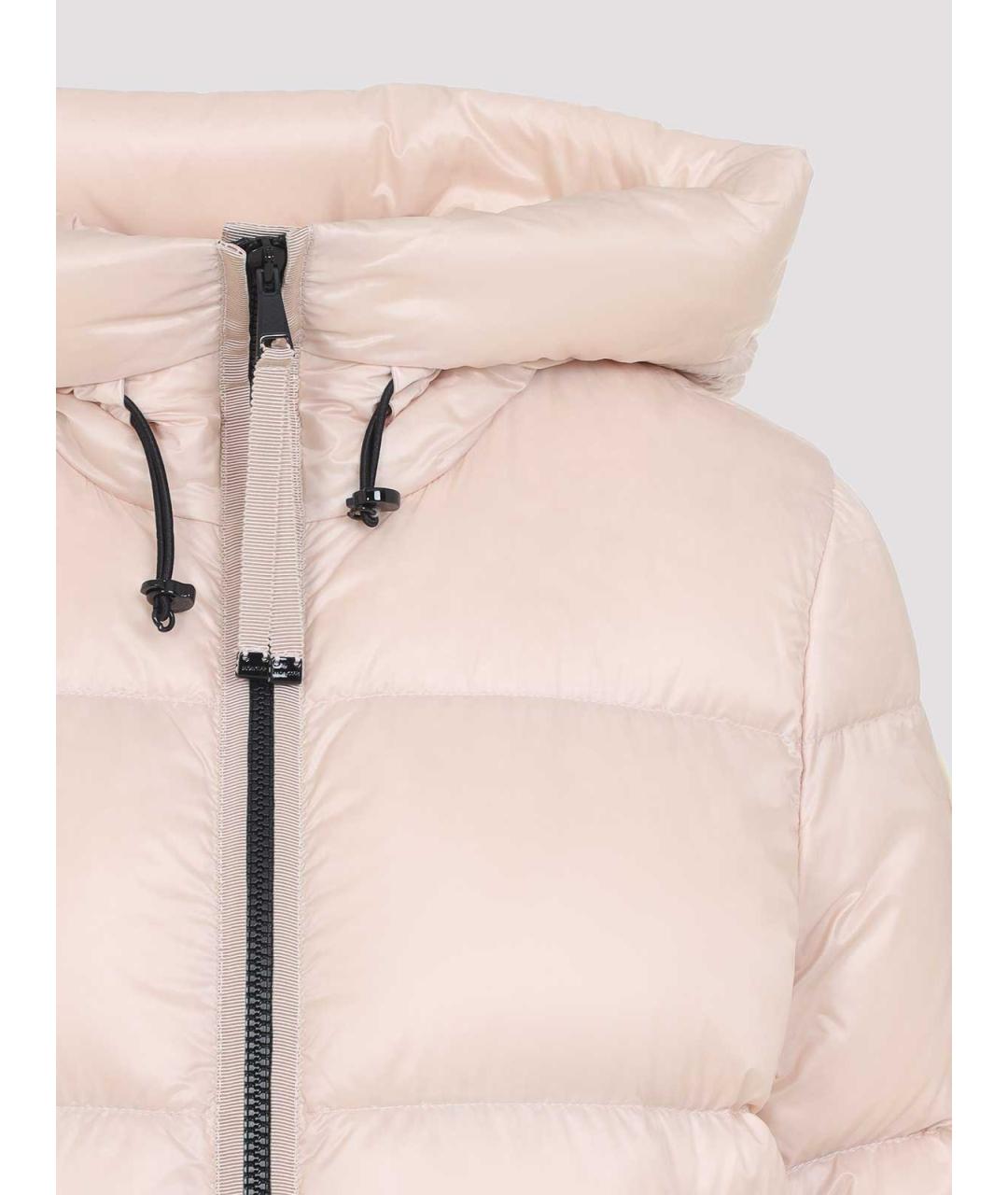 MONCLER Розовый полиамидовый пуховик, фото 4