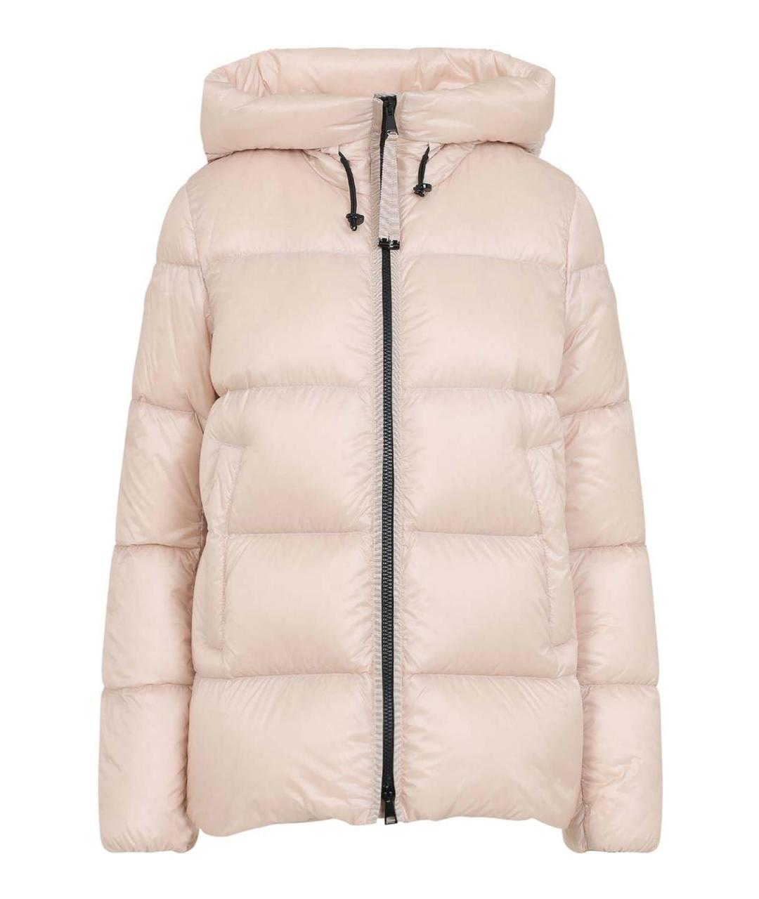 MONCLER Розовый полиамидовый пуховик, фото 1