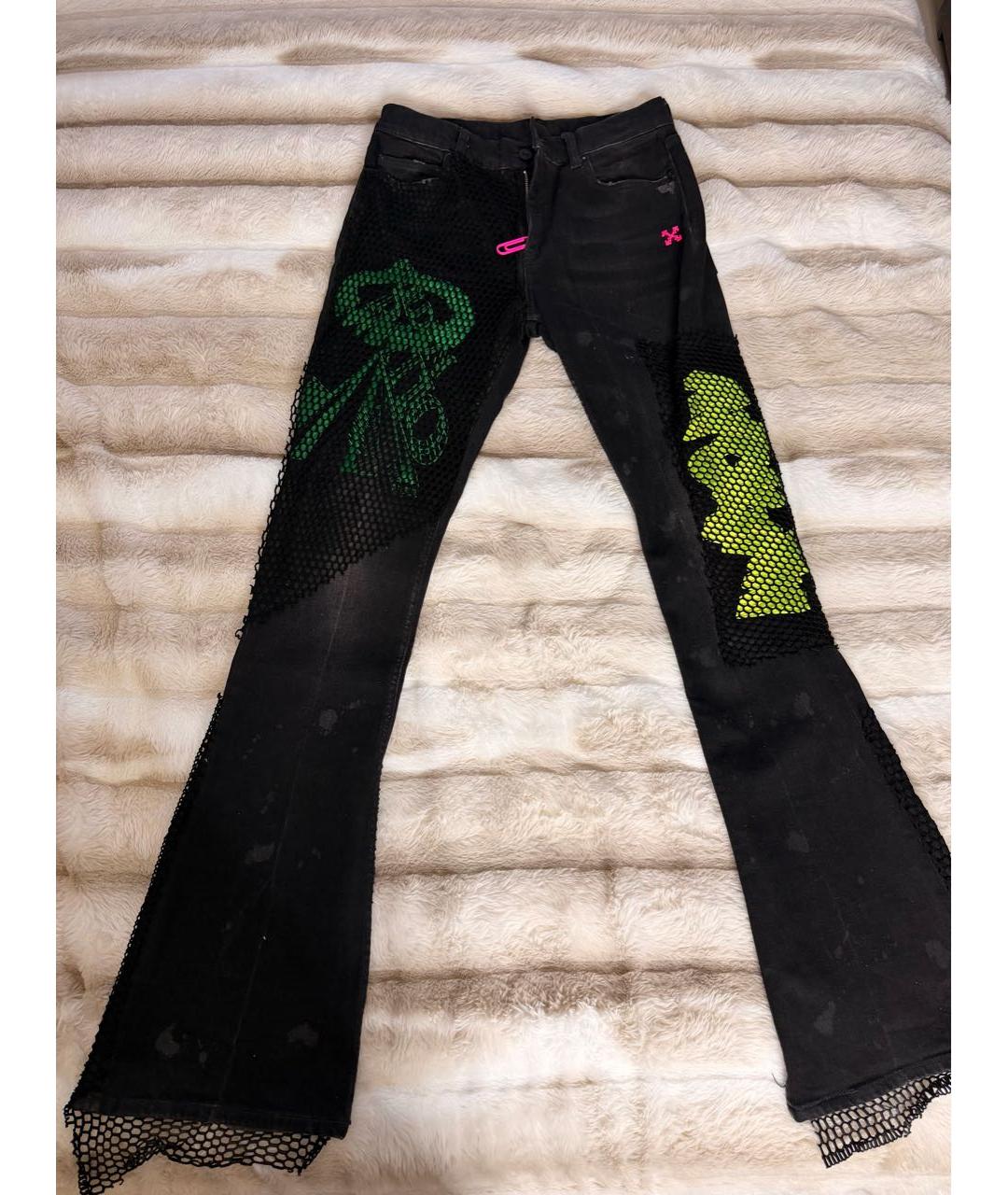 OFF-WHITE Мульти хлопковые прямые джинсы, фото 4