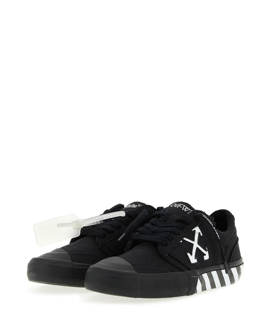 OFF-WHITE Белые текстильные низкие кроссовки / кеды, фото 2