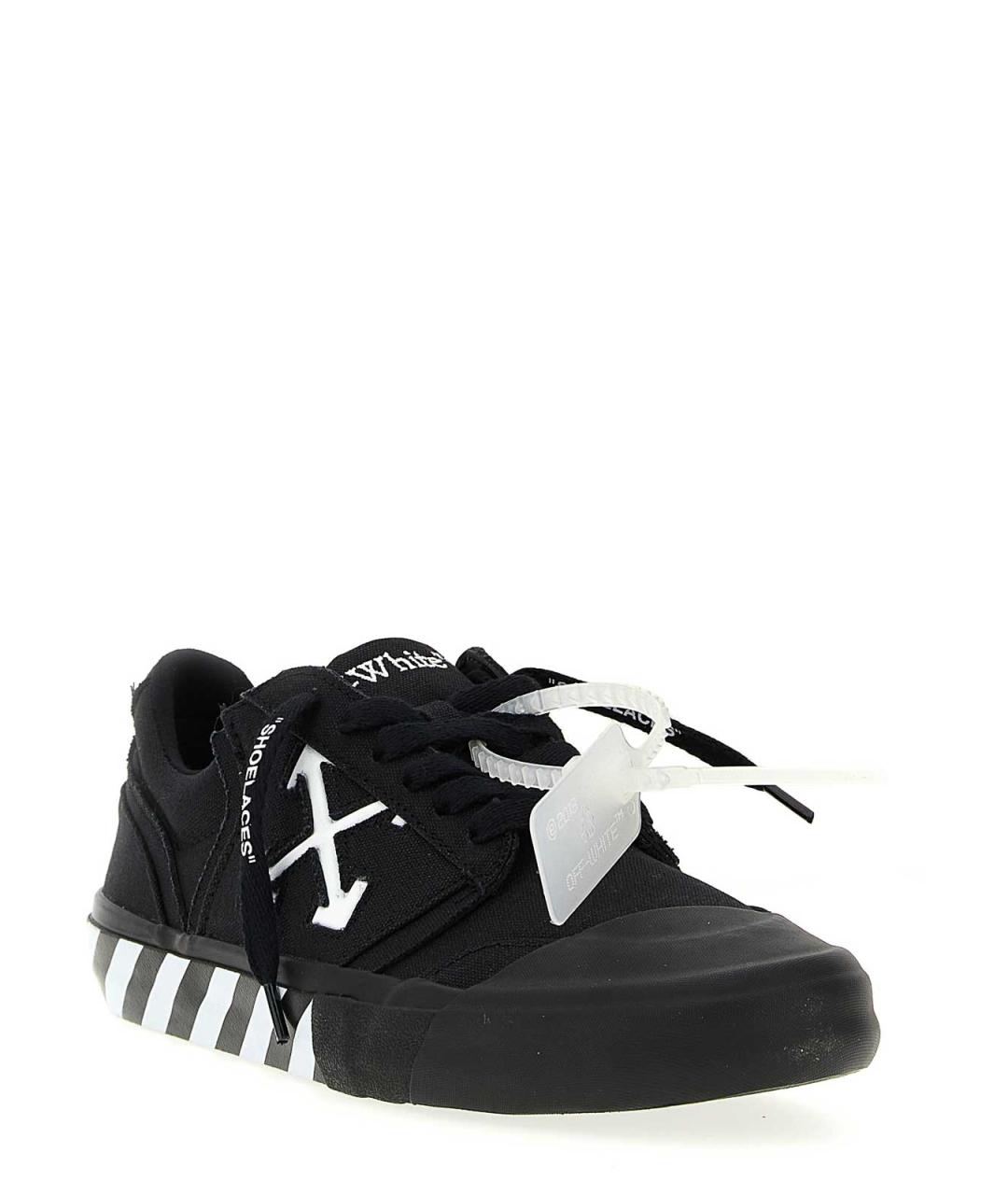 OFF-WHITE Белые текстильные низкие кроссовки / кеды, фото 3
