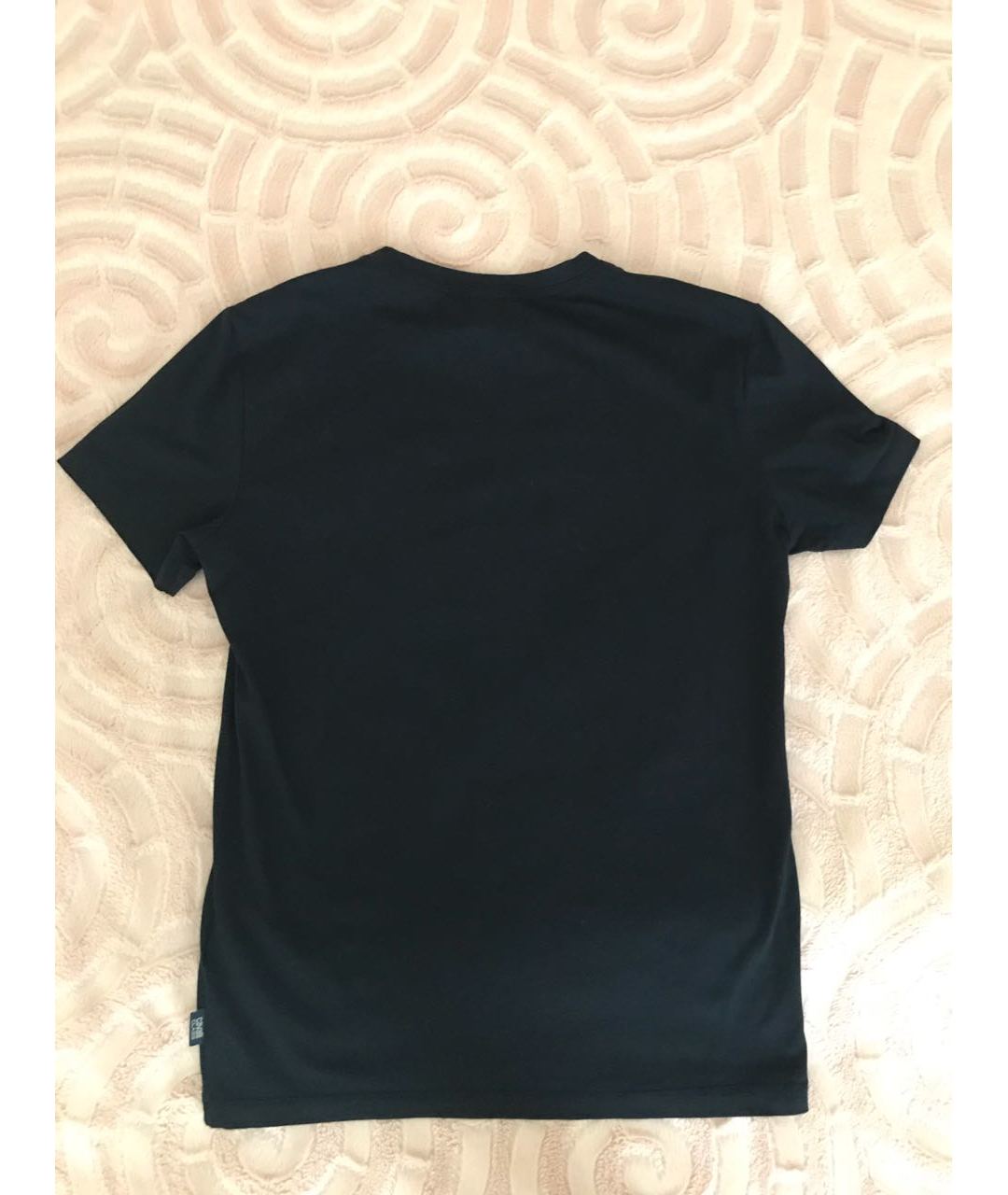 CAVALLI CLASS Черная хлопко-эластановая футболка, фото 2
