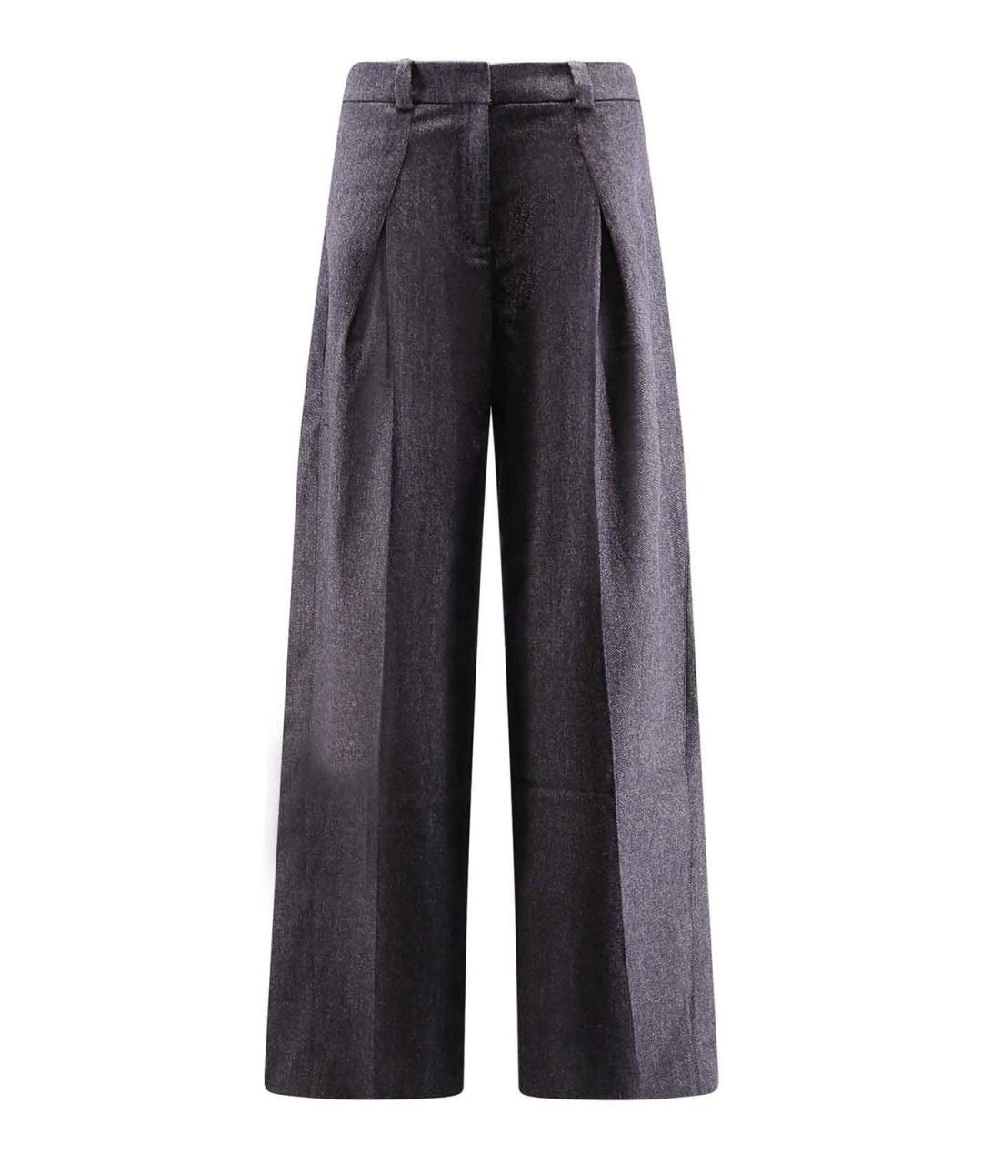 HUGO BOSS Синие полиэстеровые брюки широкие, фото 1