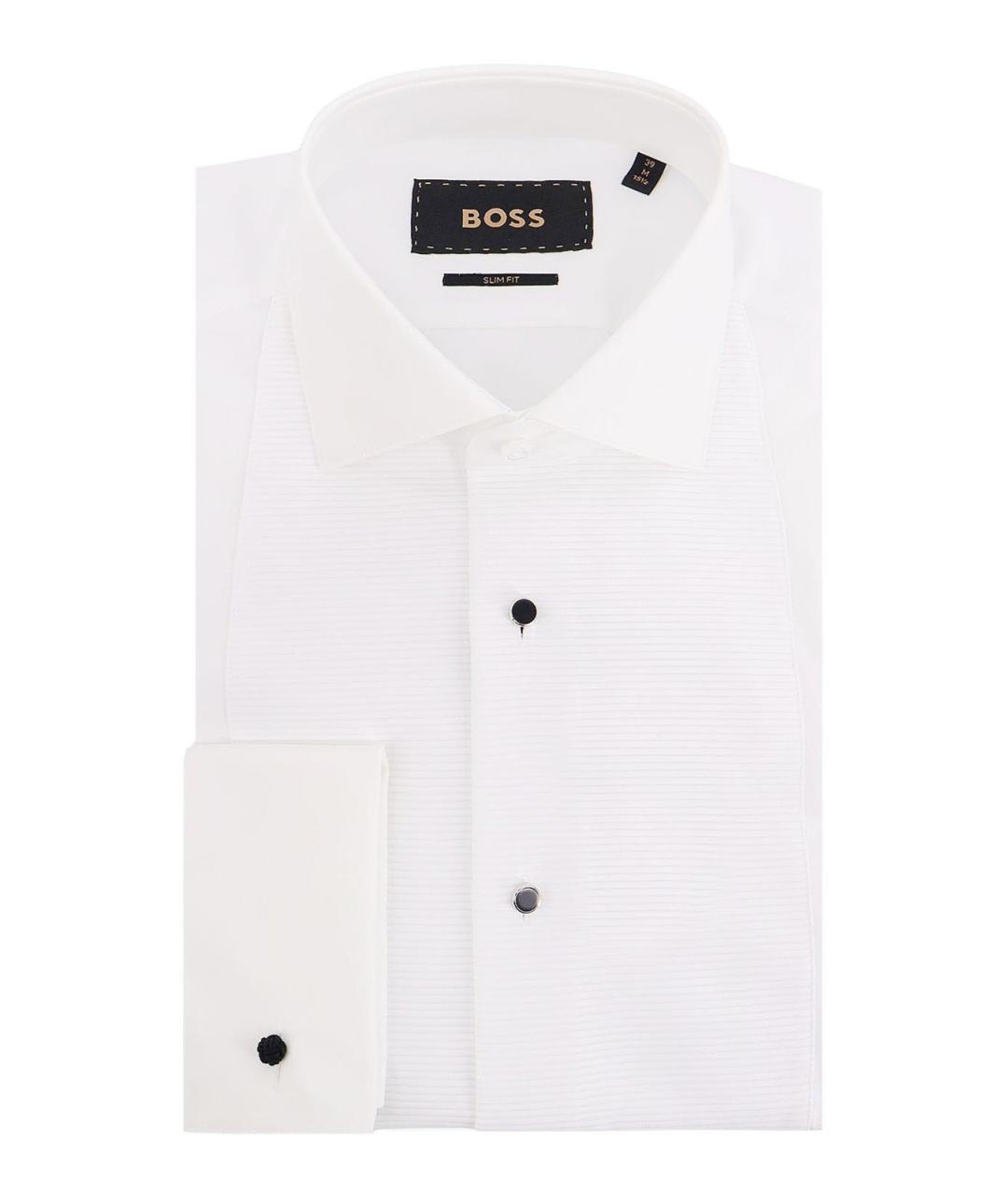 HUGO BOSS Белая хлопковая кэжуал рубашка, фото 1