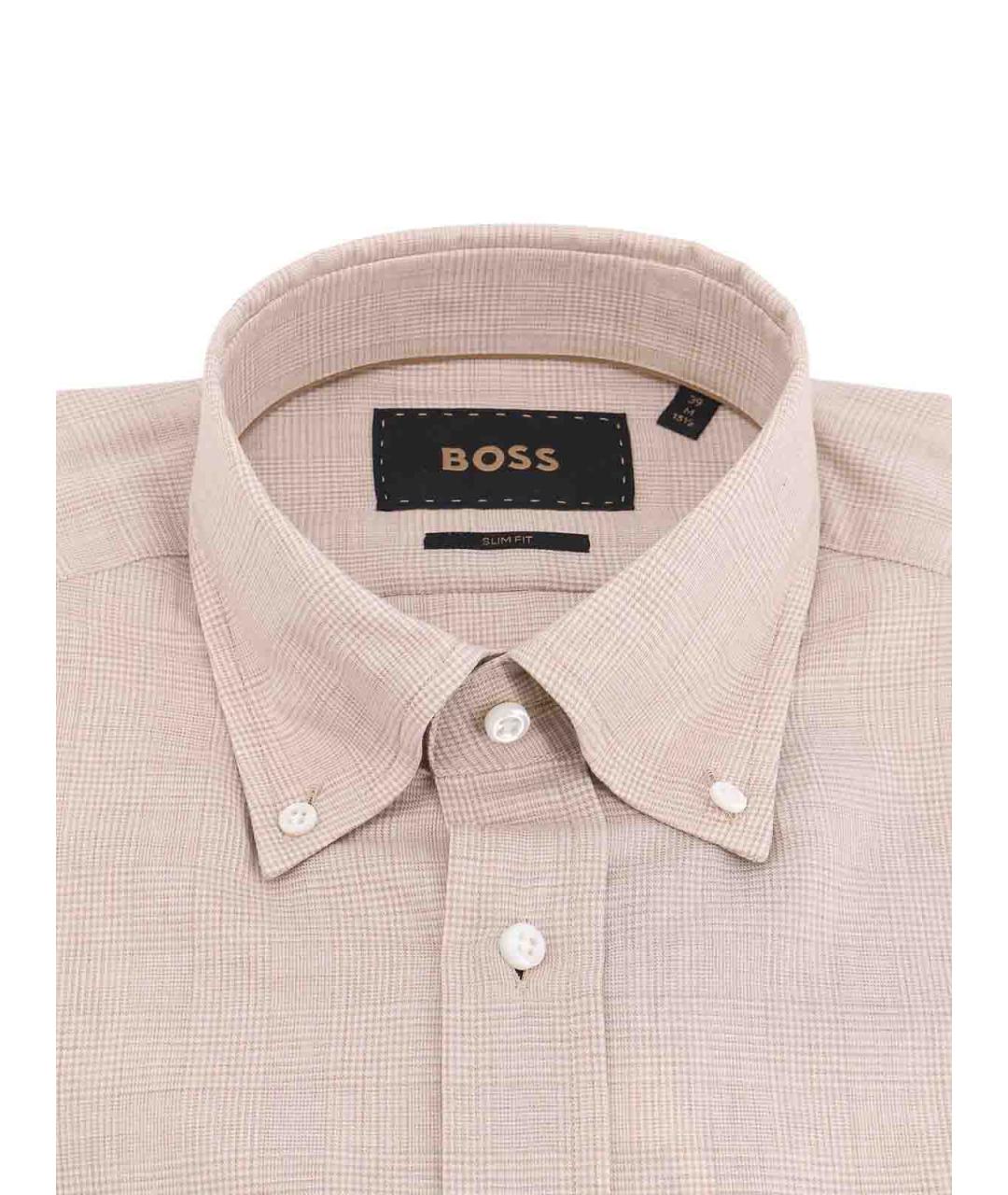 HUGO BOSS Бежевая классическая рубашка, фото 2