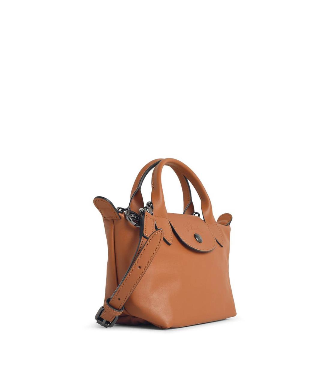LONGCHAMP Коричневая кожаная сумка тоут, фото 2