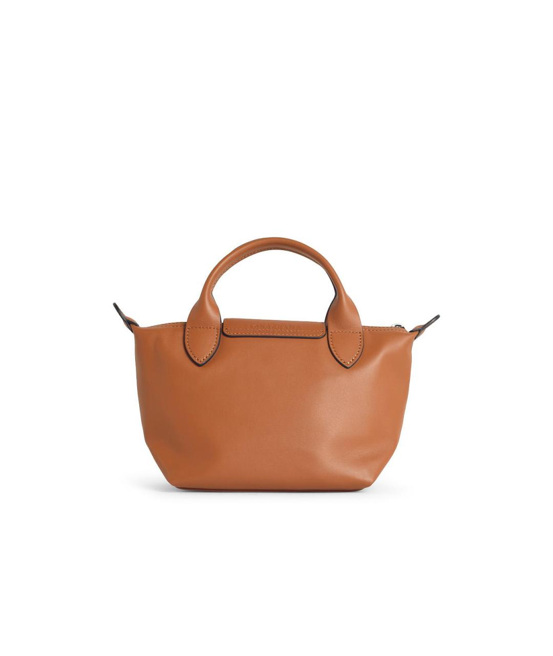 LONGCHAMP Коричневая кожаная сумка тоут, фото 3