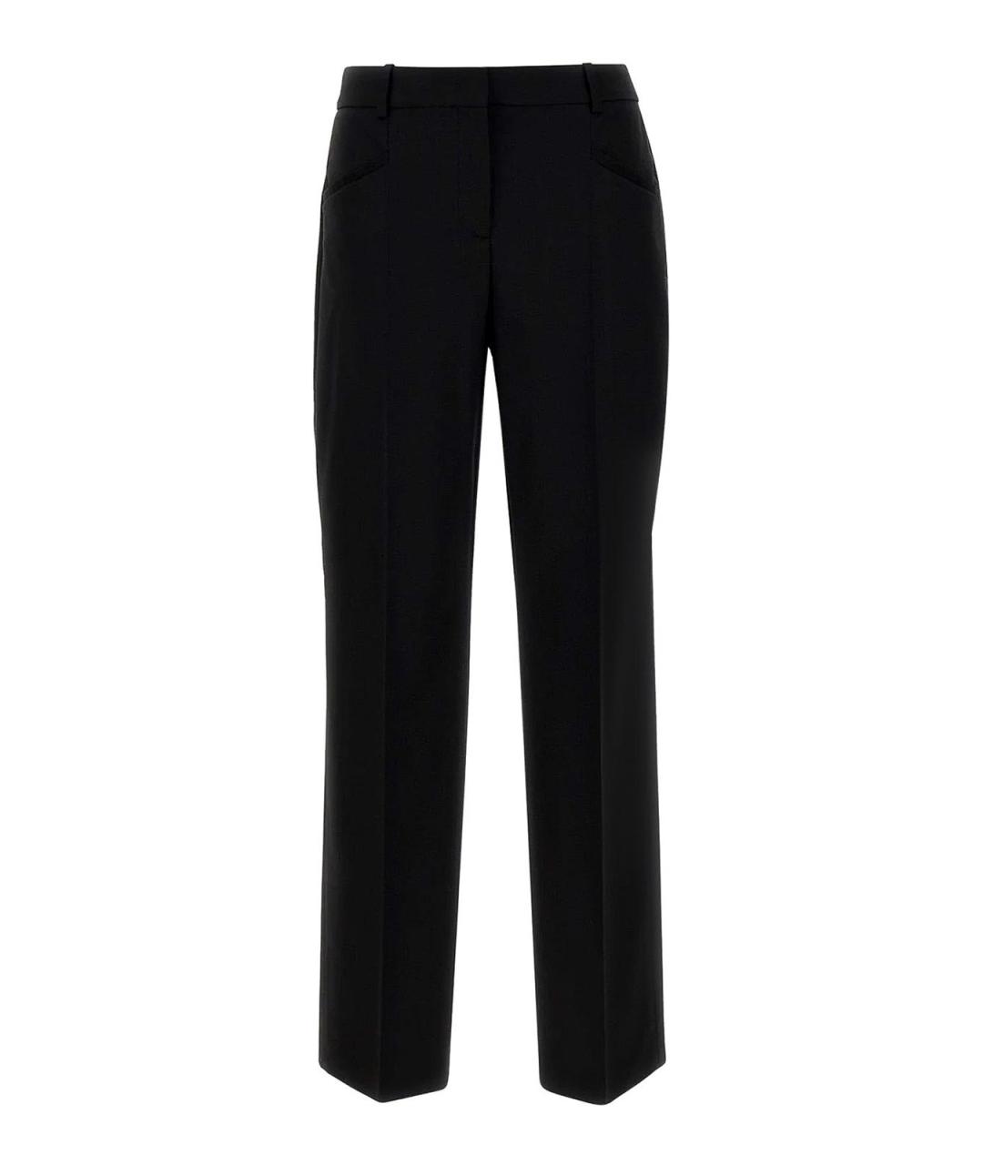 HUGO BOSS Черные шерстяные брюки широкие, фото 1