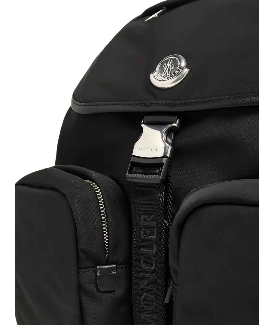 MONCLER Черный синтетический рюкзак, фото 4