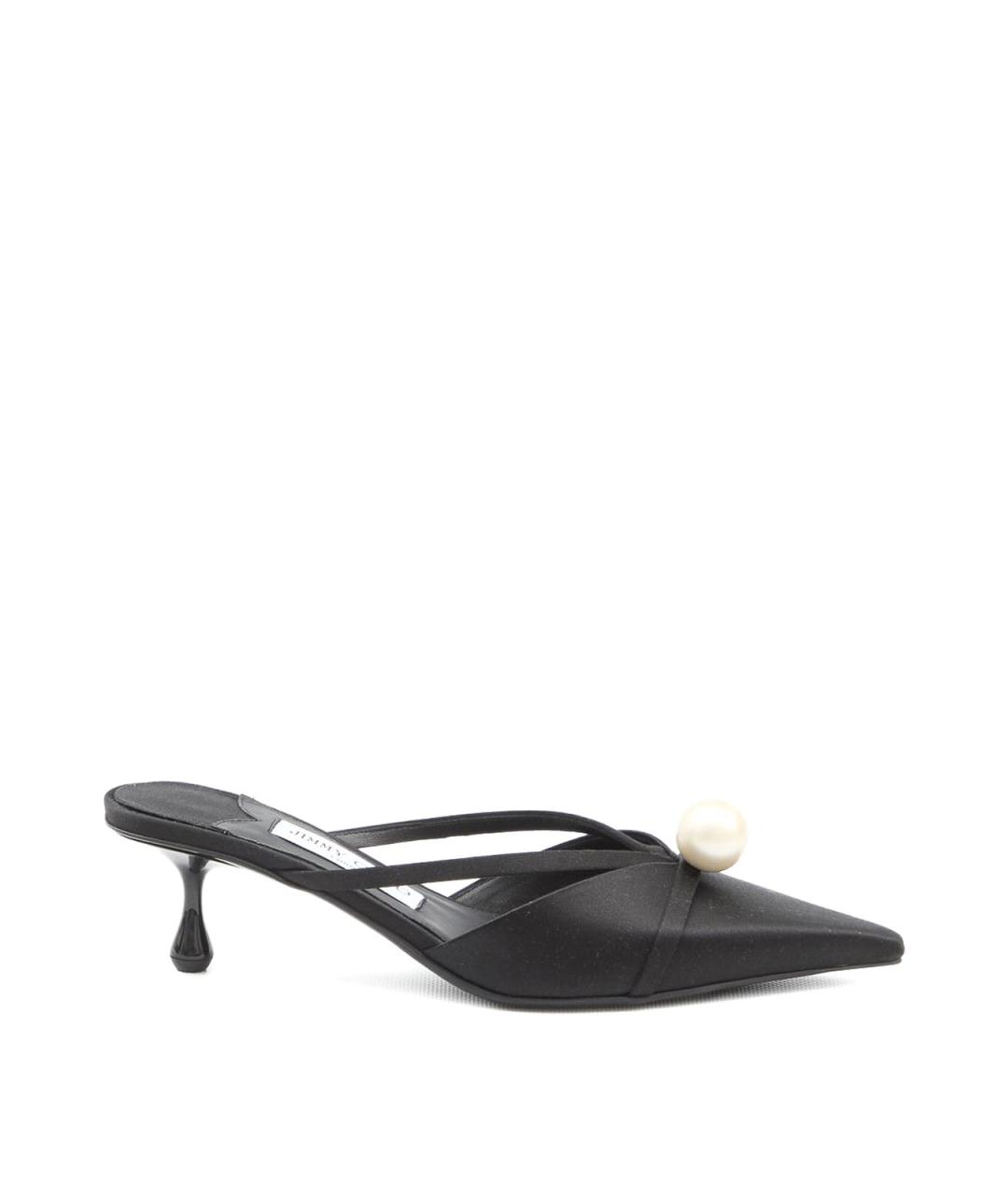 JIMMY CHOO Черные текстильные мюли, фото 1