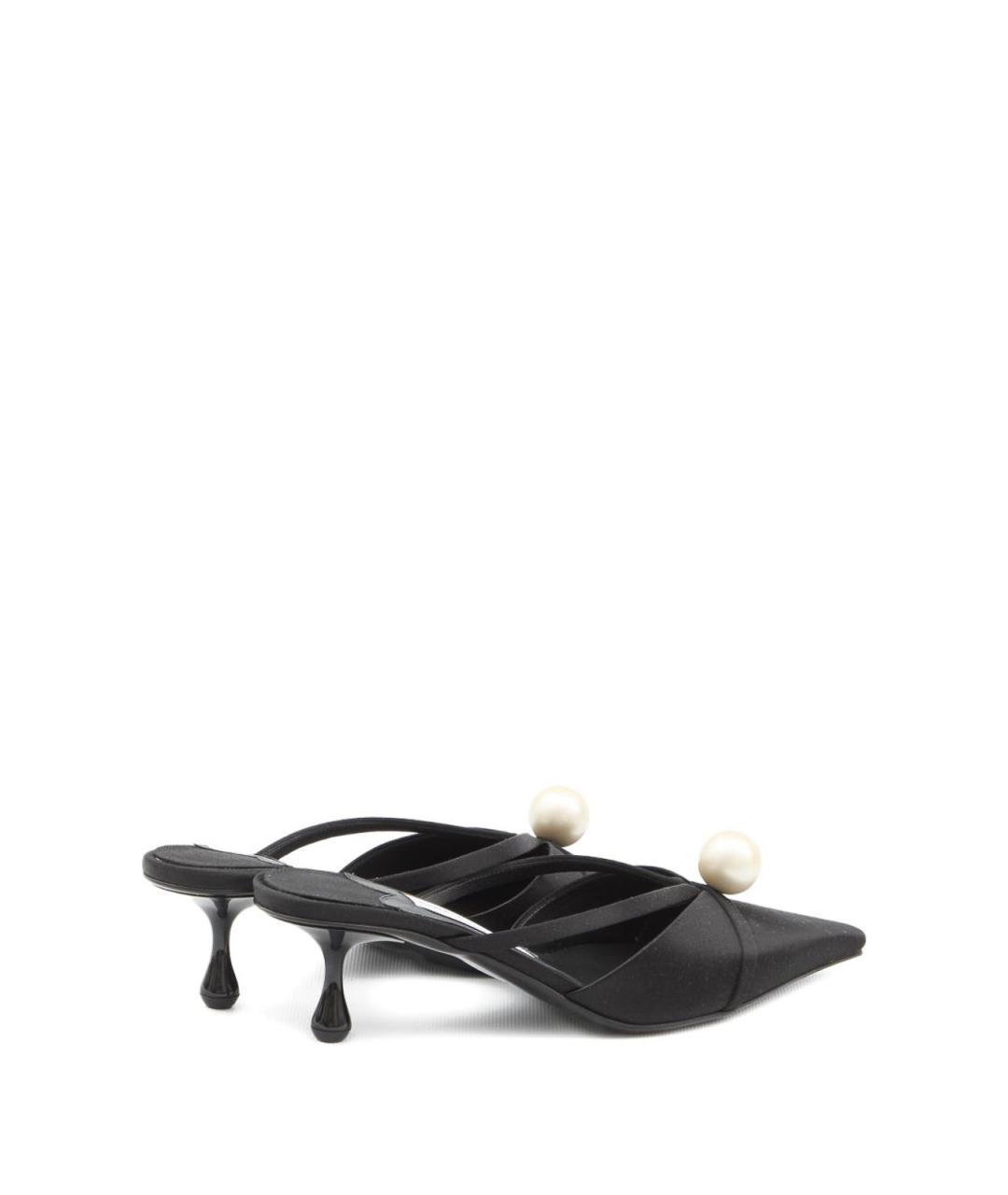 JIMMY CHOO Черные текстильные мюли, фото 2