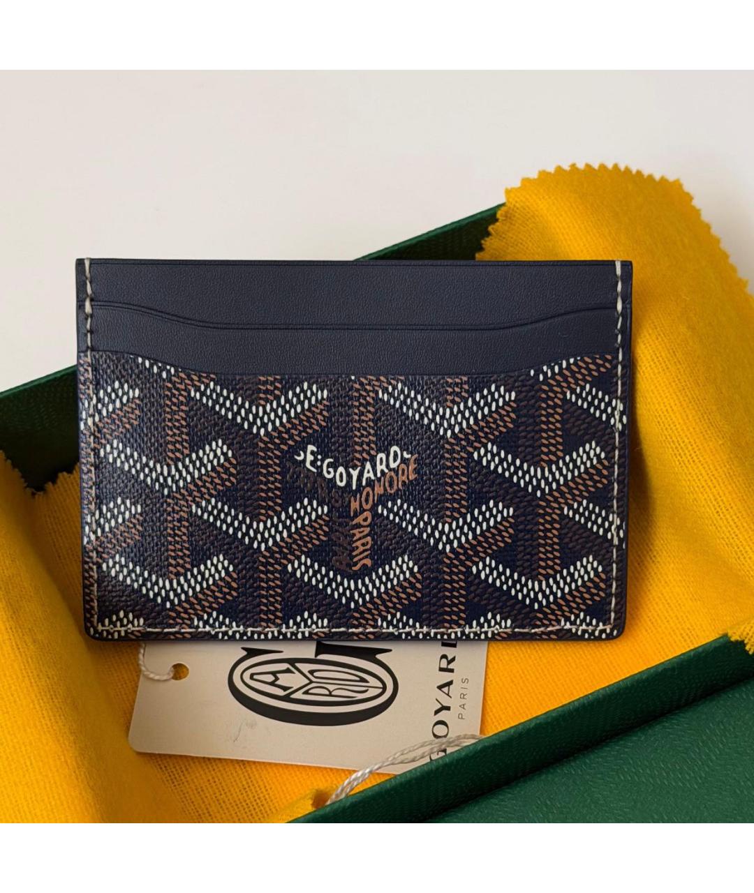GOYARD Коричневый кожаный кардхолдер, фото 3