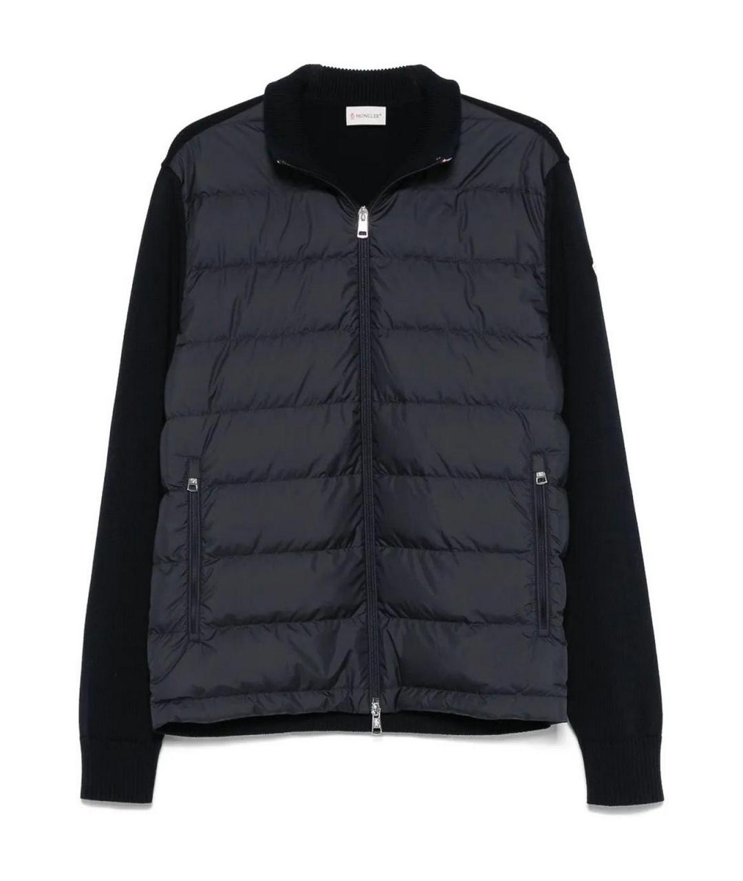 MONCLER Синяя полиэстеровая куртка, фото 1