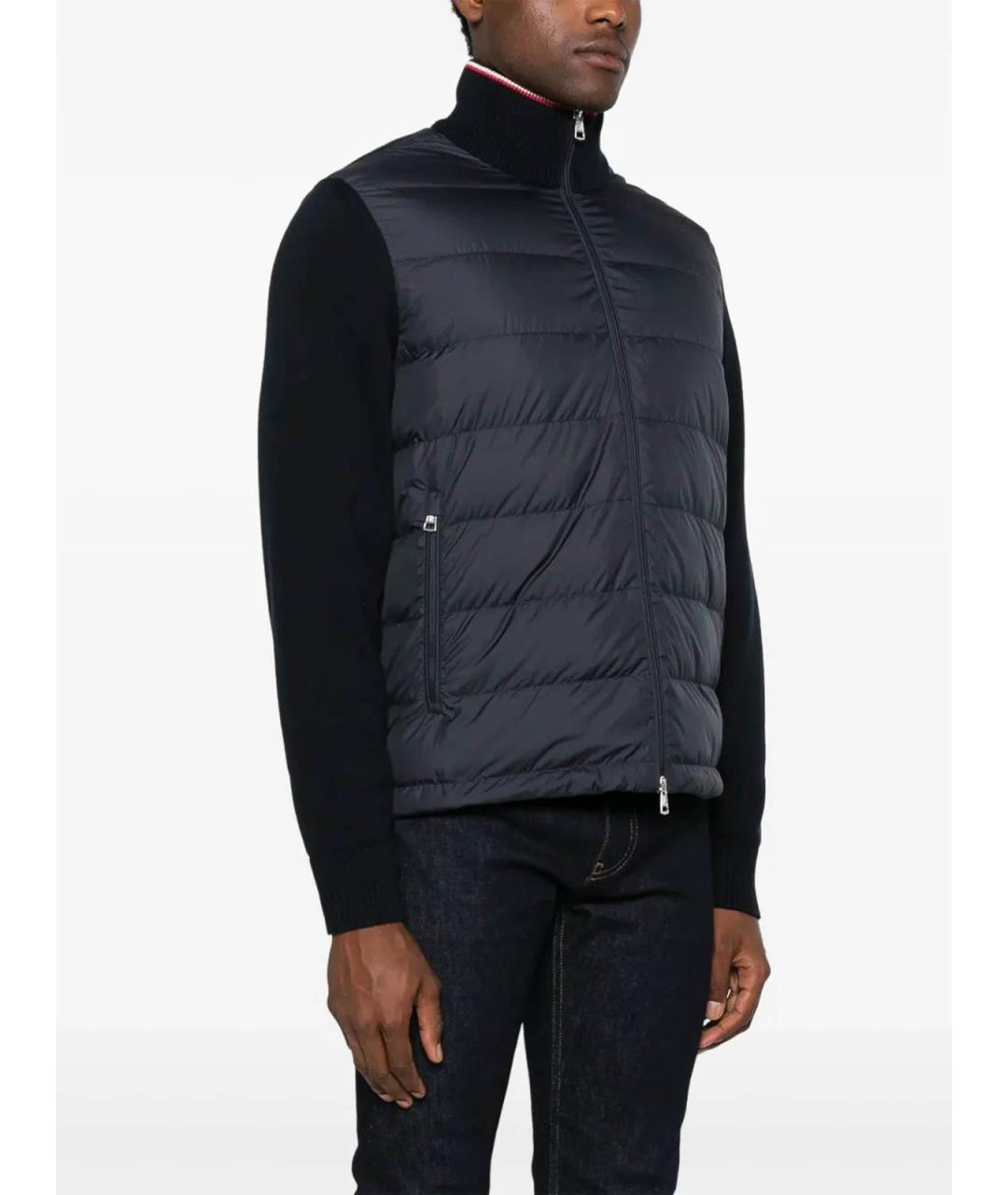 MONCLER Синяя полиэстеровая куртка, фото 3