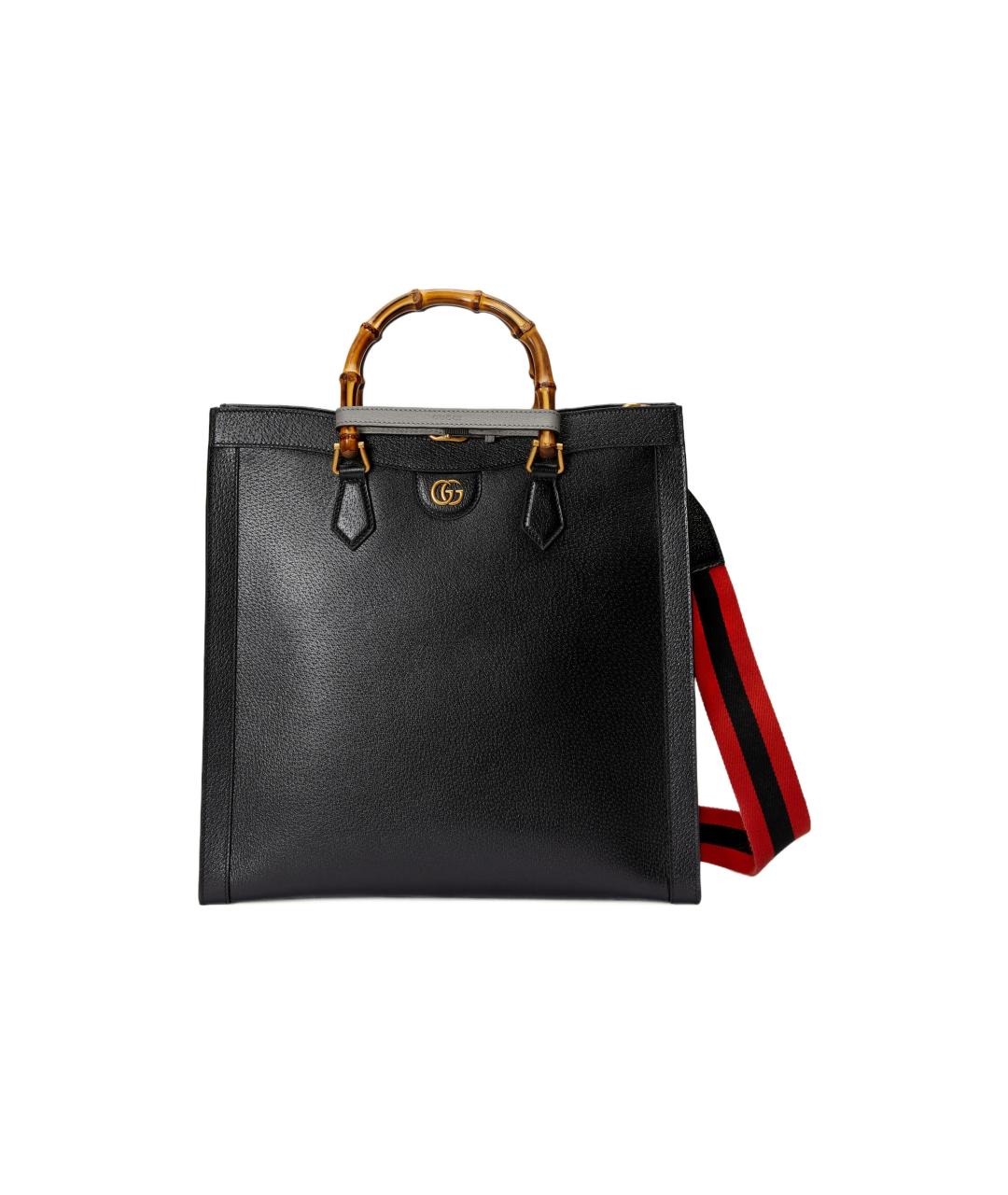 GUCCI Черная кожаная сумка тоут, фото 2